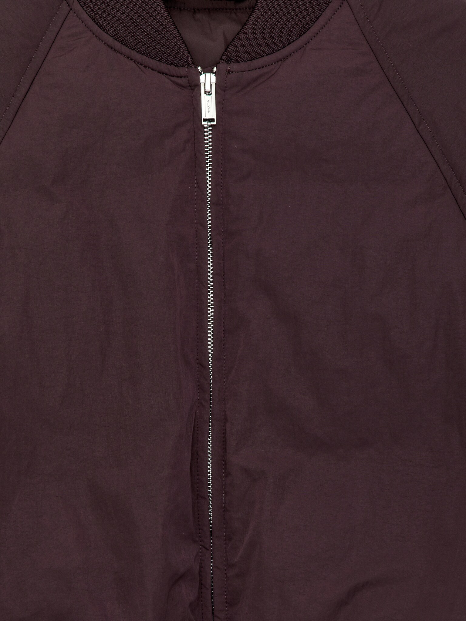 Upcycled Down Cropped Jacket - Sötétvörös/Fekete - 3