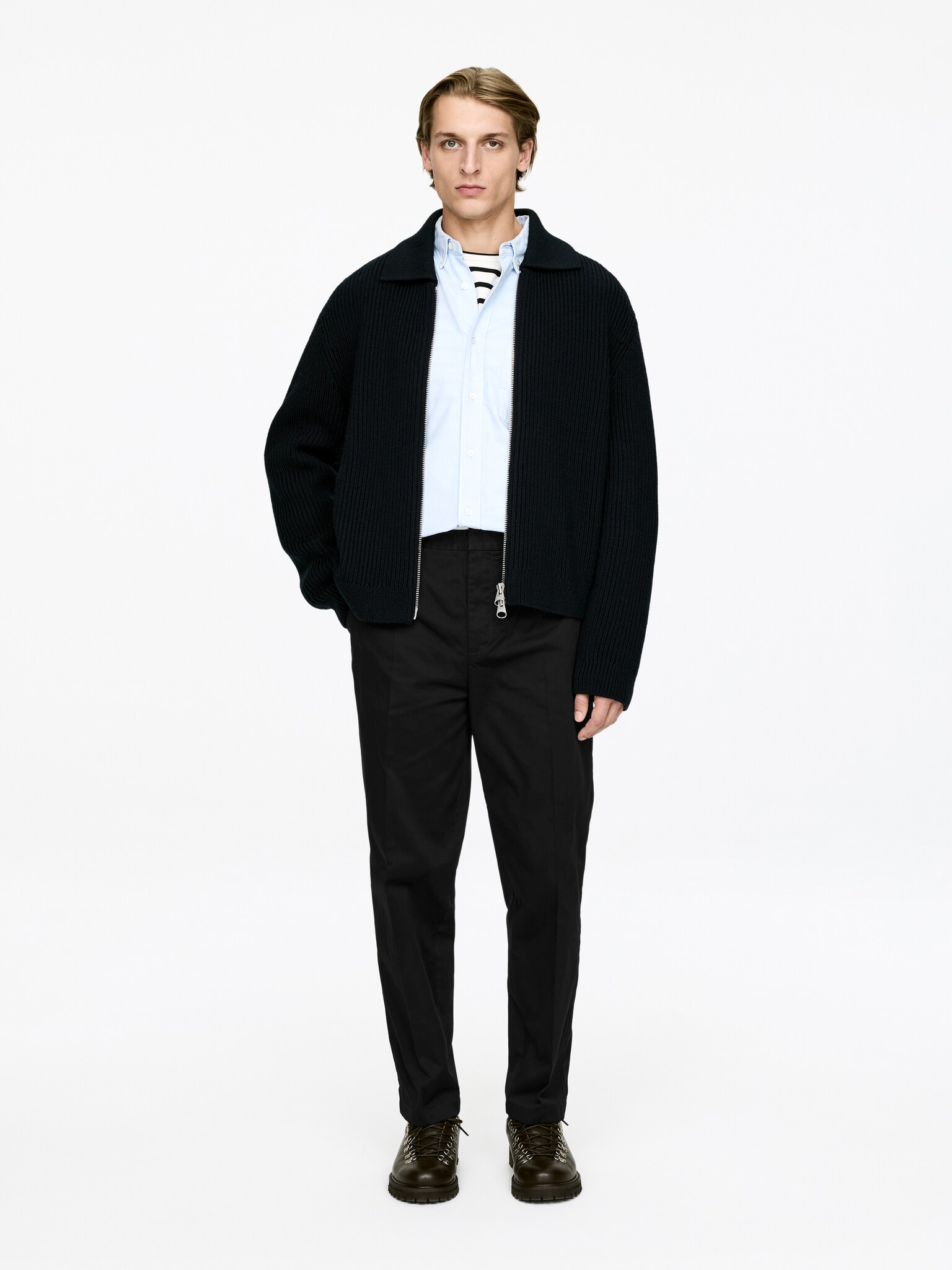 Pantalon ample en coton - Noir - 1