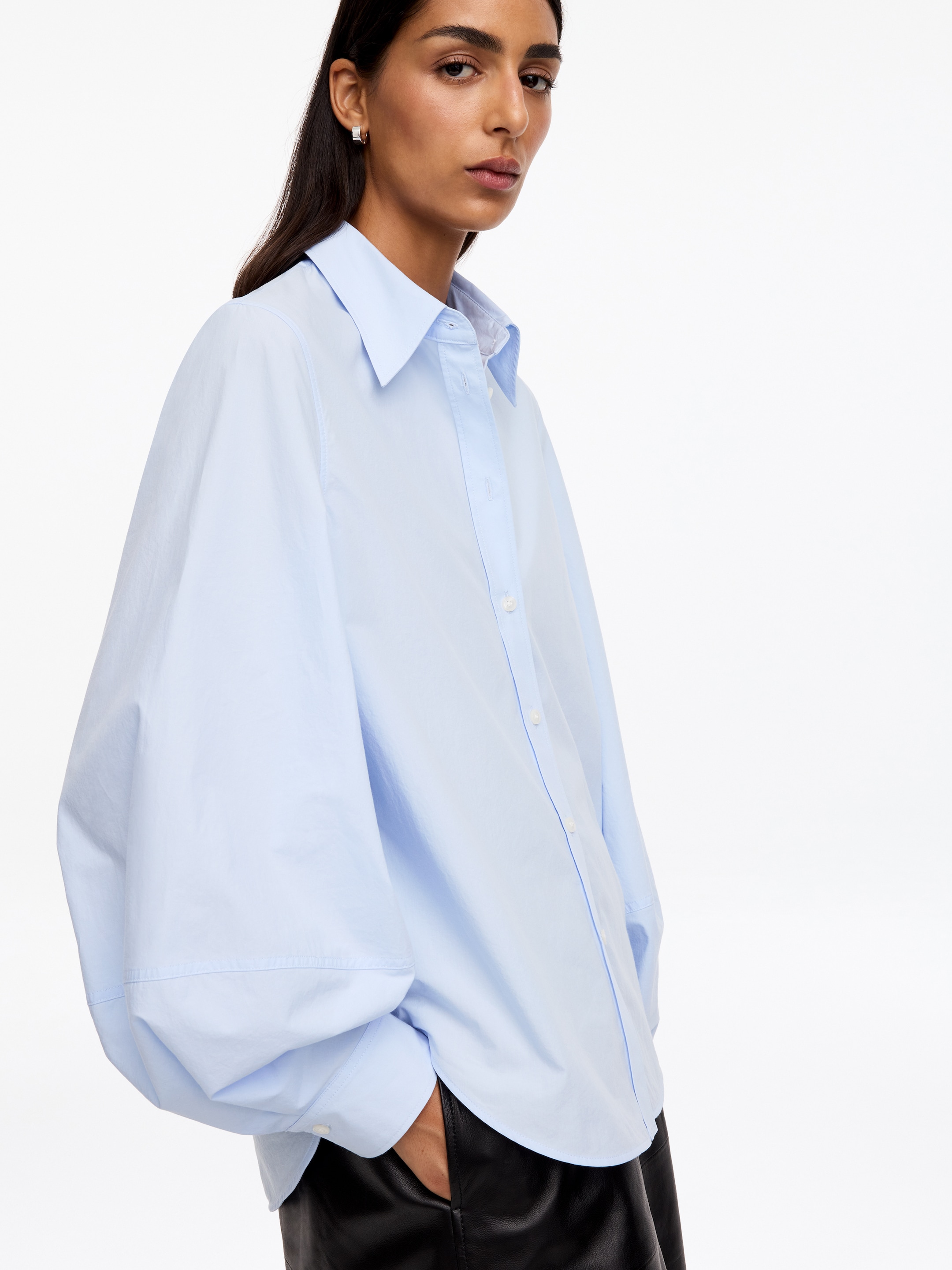 Camisa de algodón pima - Azul - Corte estándar - women - StillMedia/Lookbook - 3