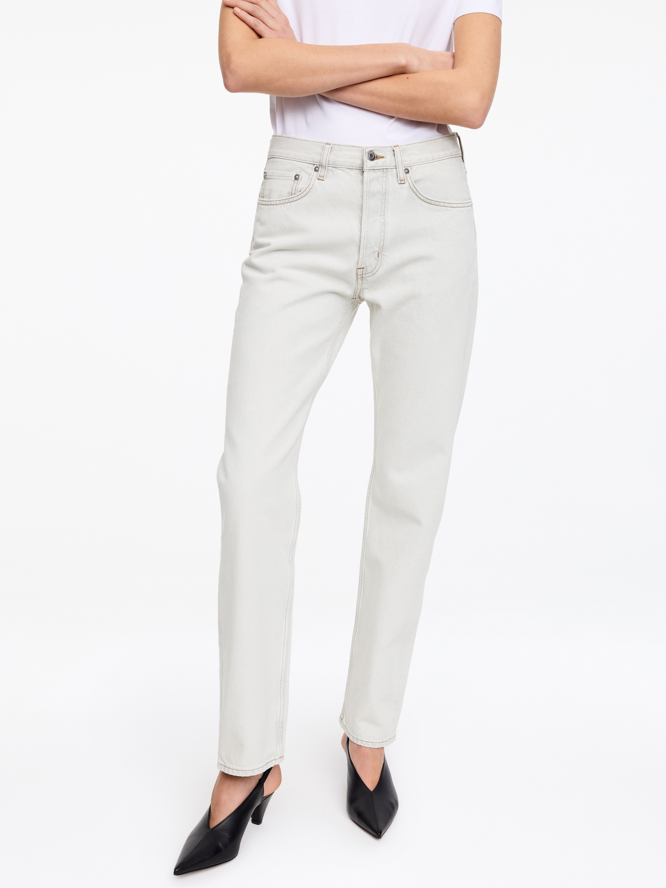 Jean droit SNOW - Blanc cassé - Slim fit - Femme - StillMedia/Lookbook - 8