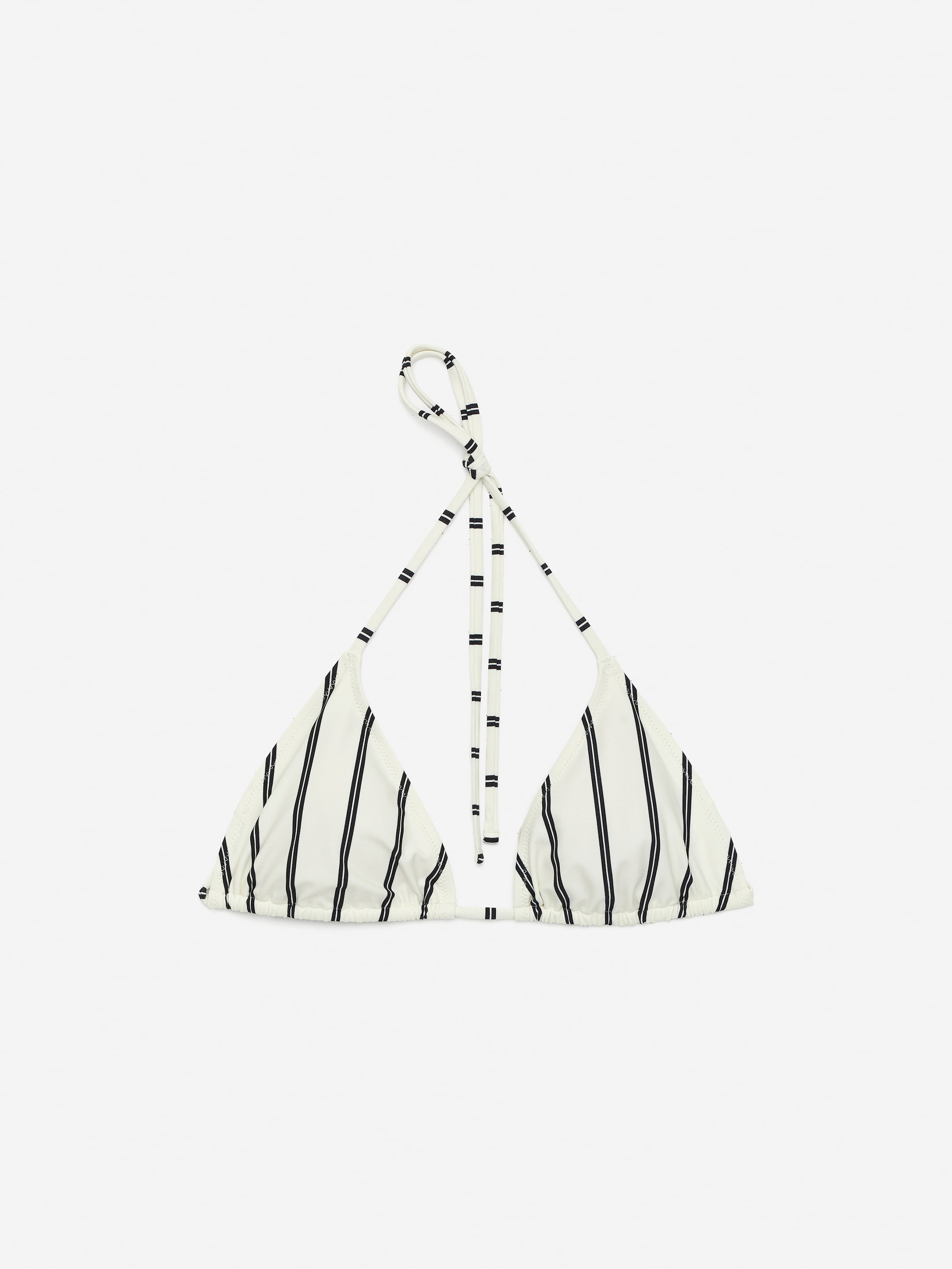 Triangle Bikini Top - Off White/Black - Women - StillMedia/DescriptiveStillLife - 1