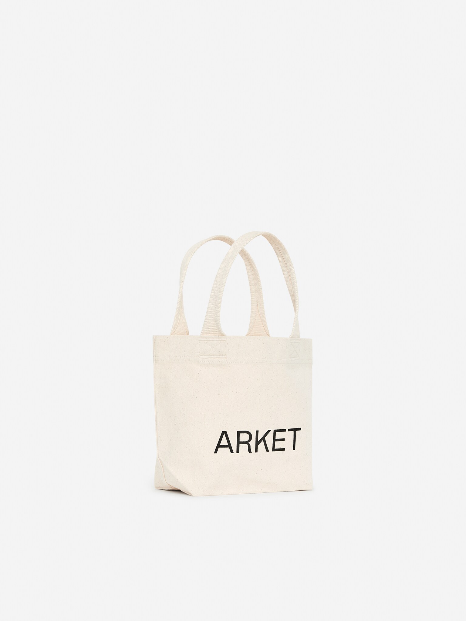 ARKET Canvas Mini Tote - Off White/Black - 6