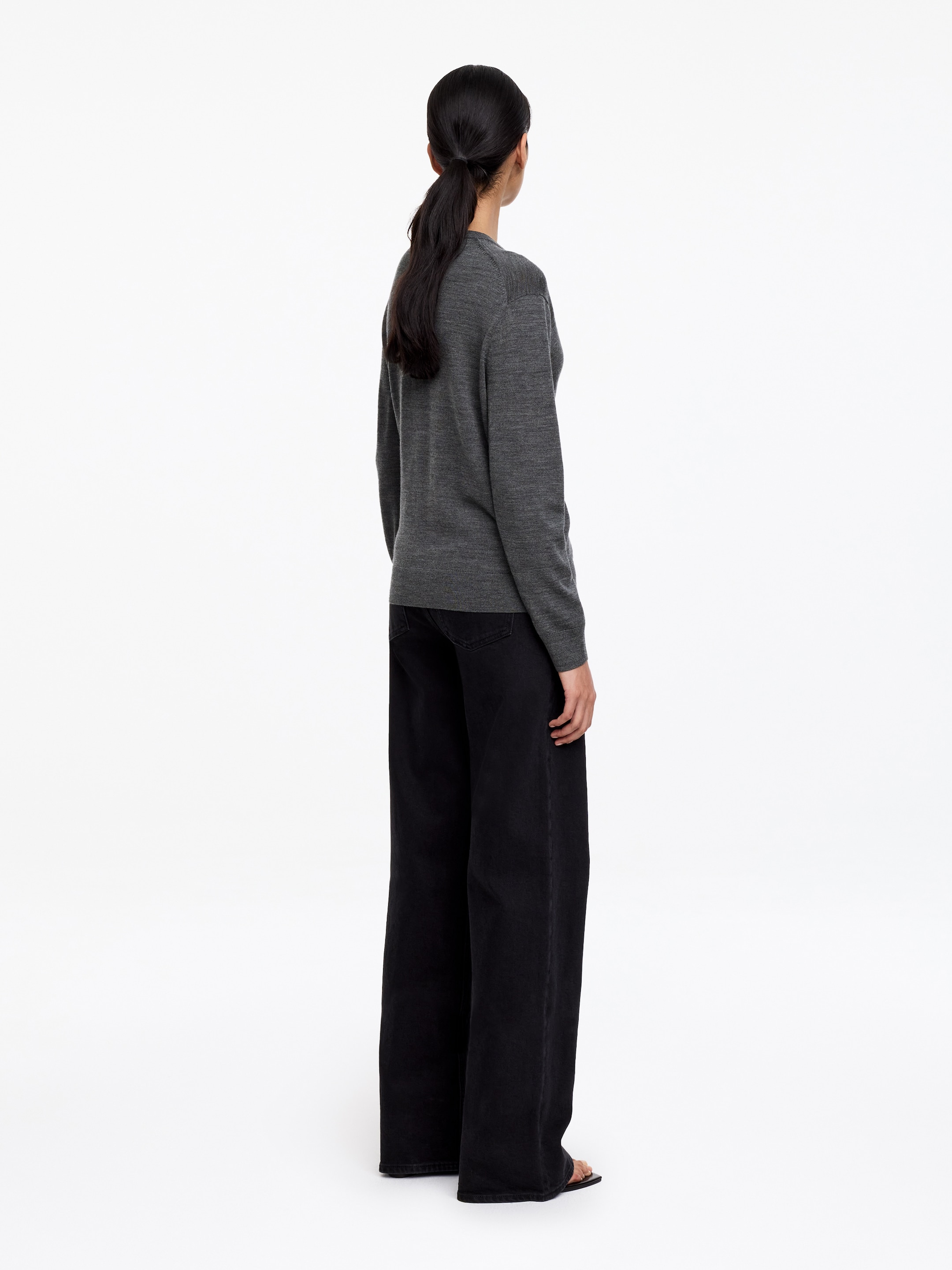 Cardigan in lana merino - Grigio - Regular fit - Women - StillMedia/Lookbook - 9