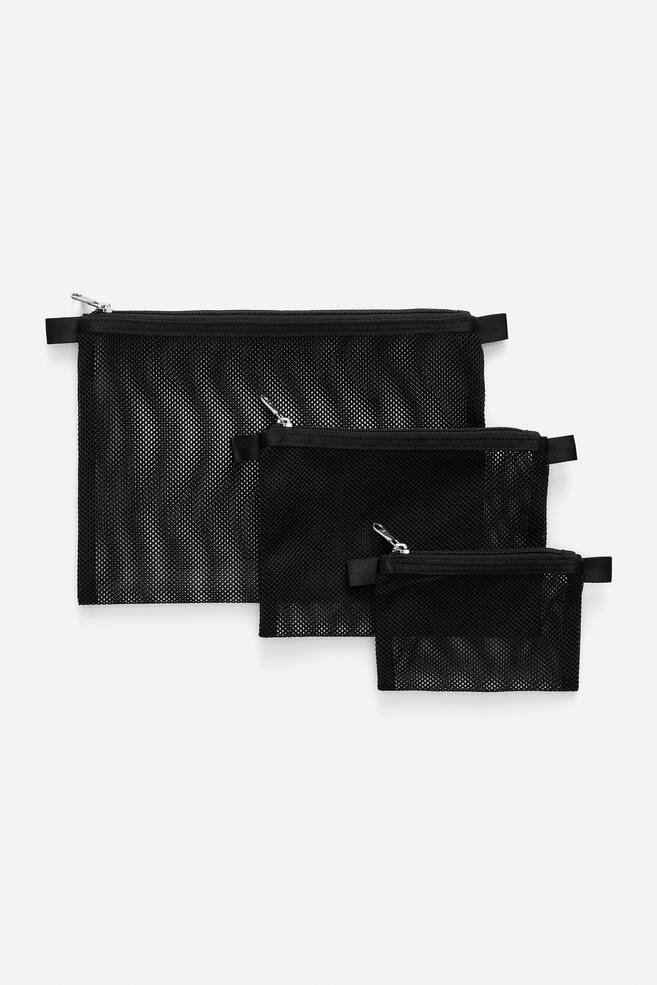 Mesh Travel Organisers - Black - 1