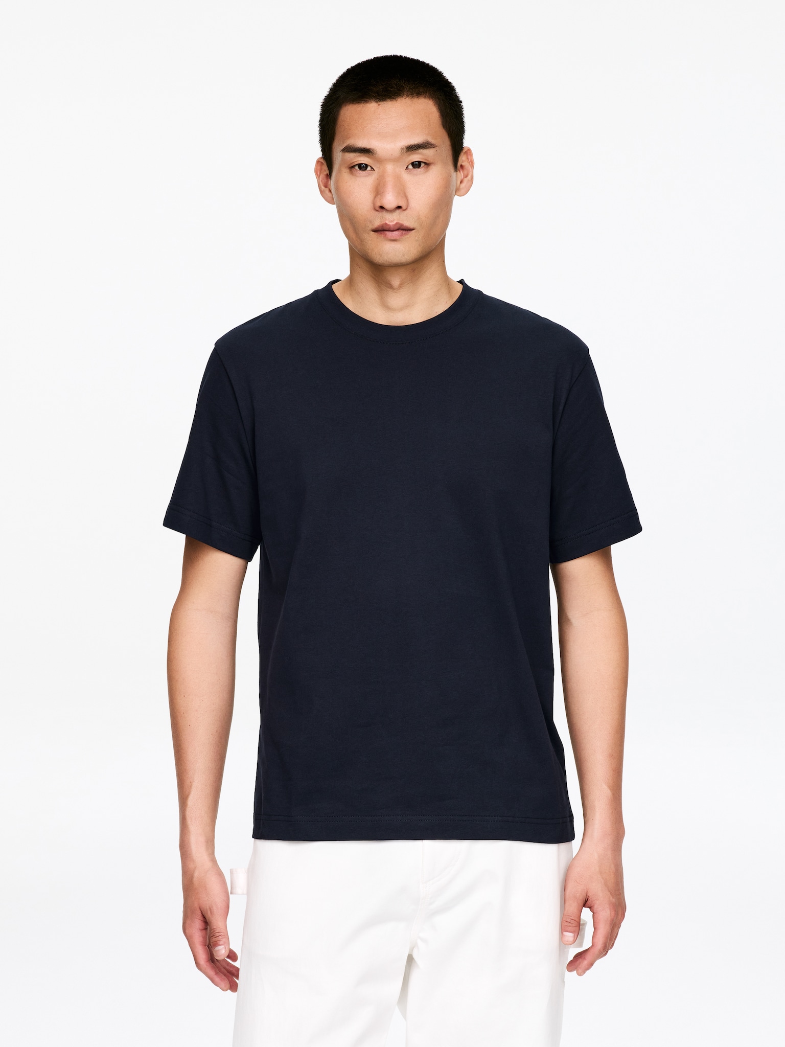 Tričko Relaxed 220 GSM - Tmavomodrá/White/Black/Svetlosivá melírovaná/Off White/Tmavohnedé/Khaki zelená - 1