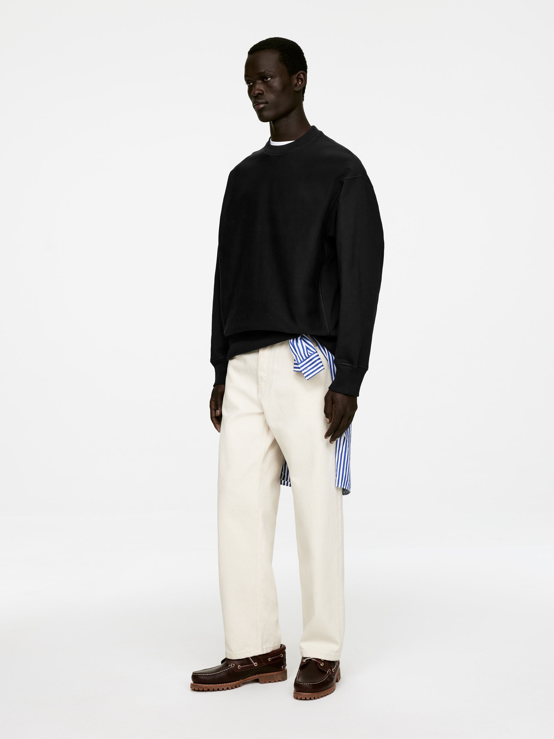 Relaxed Heavyweight Sweatshirt - Black - Oversized - Men - StillMedia/Lookbook - 5