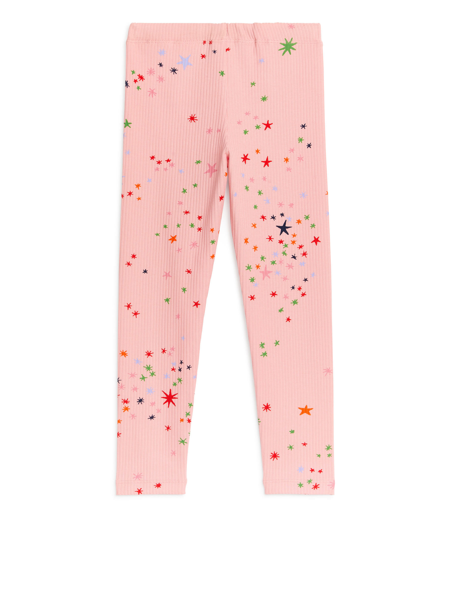 Gerippte Leggings - Rosa/Sterne - Slim Fit - Kinder - StillMedia/DescriptiveStillLife - 1