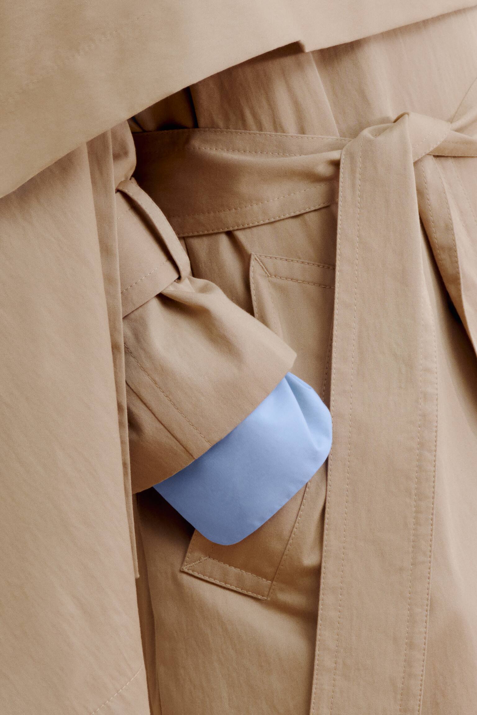 Blus med vid ringning - Blå - 3