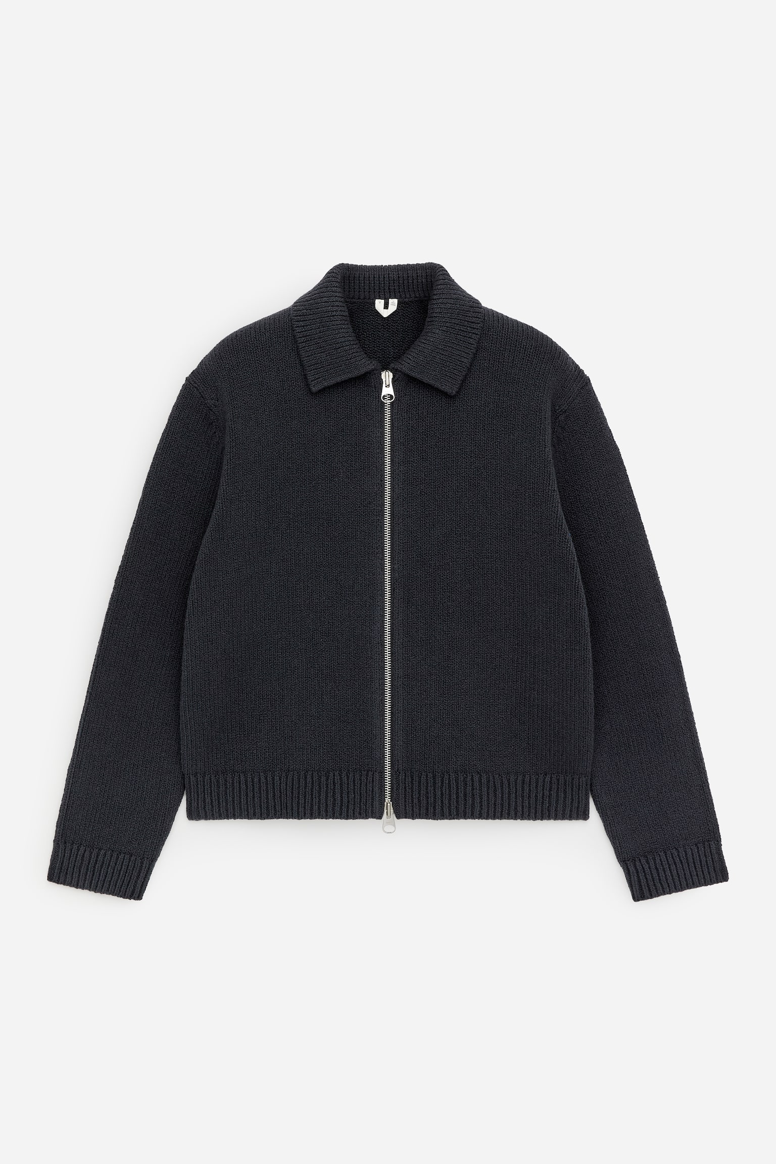 Vest van een katoenmix met rits - Donkerblauw/Yellow - 2