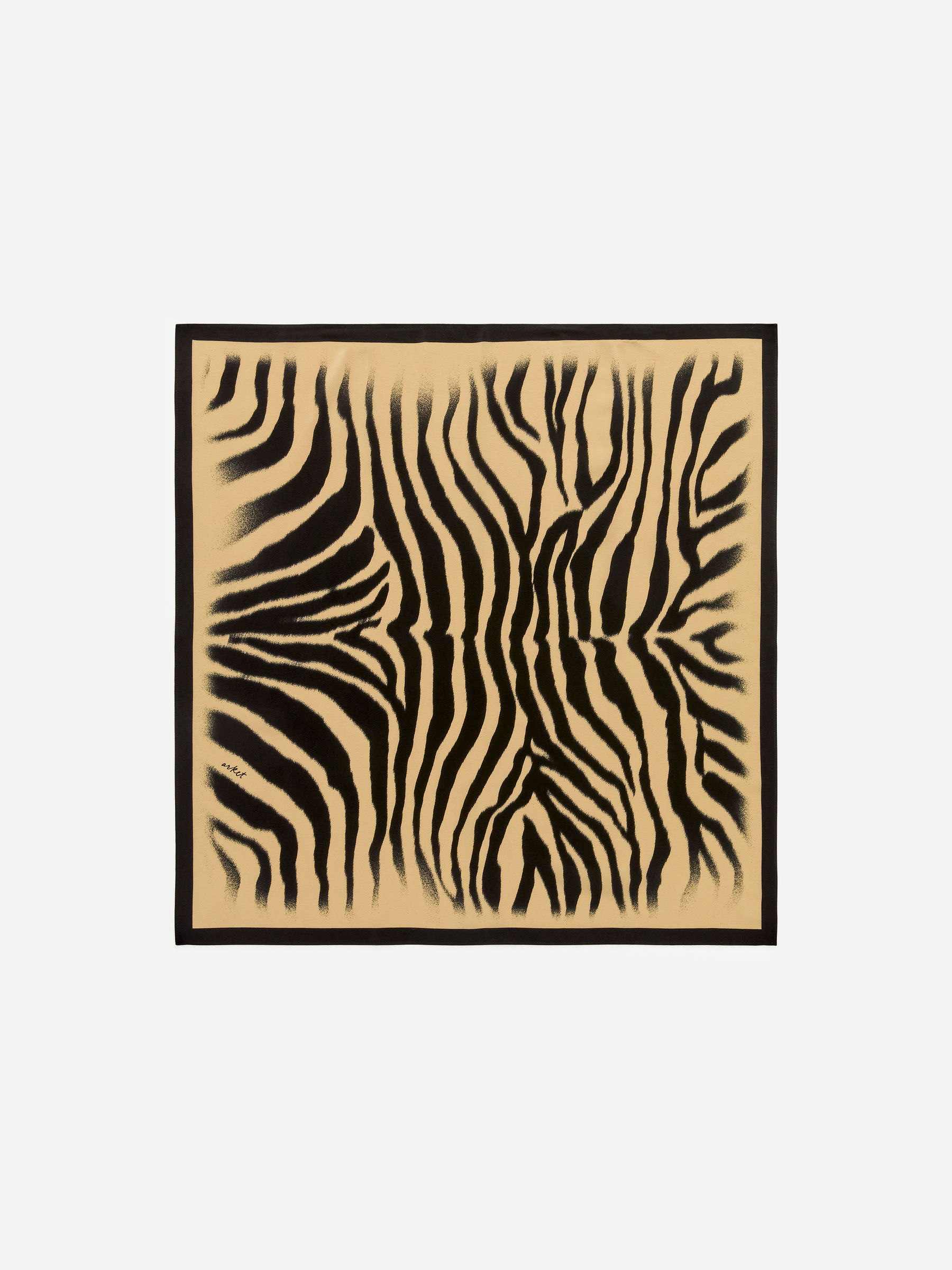 Printed Silk Scarf-#AE9E7C-17567