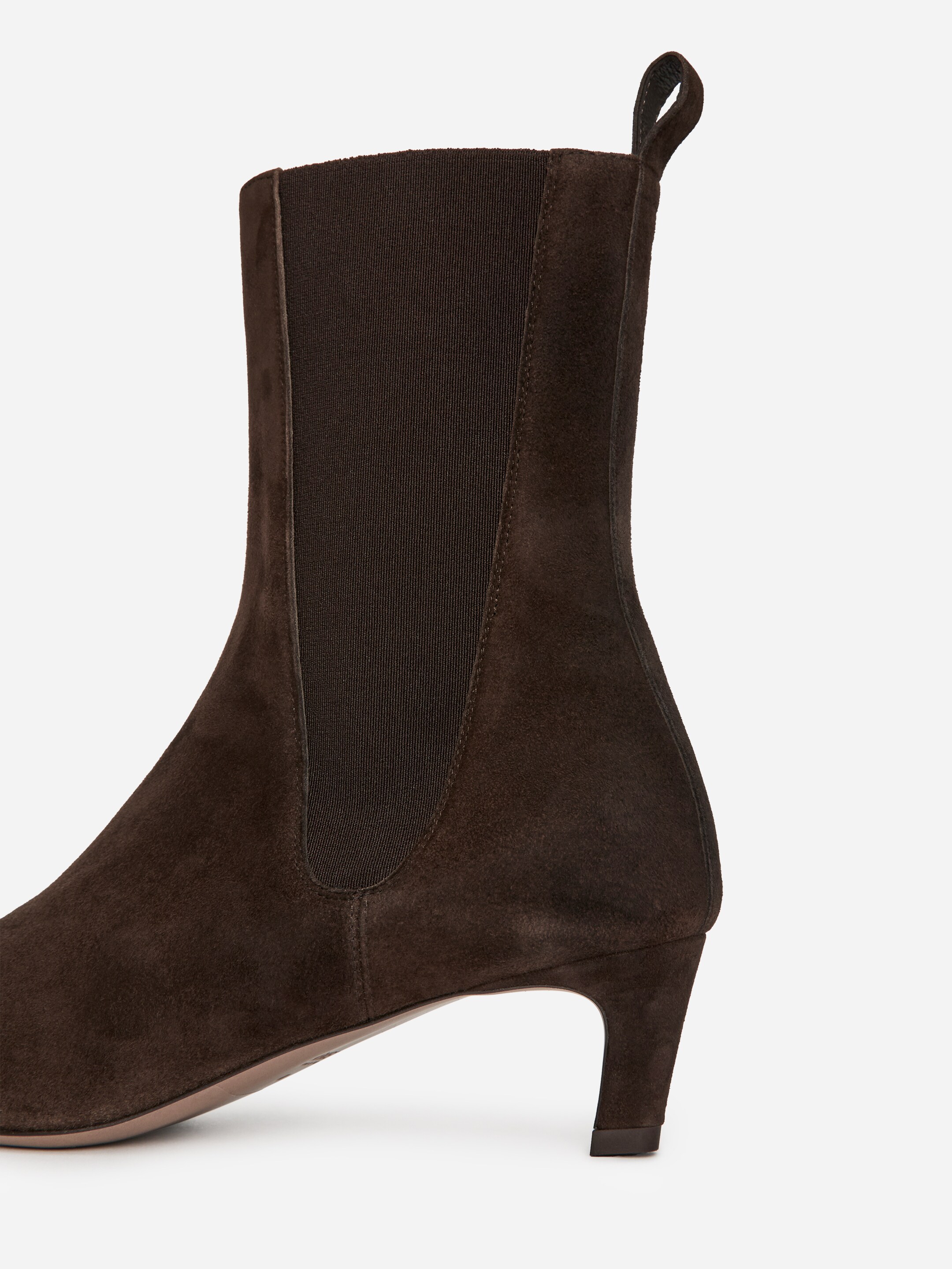 Visualizza immagine più grande: Stivaletti in pelle scamosciata - Marrone scuro - DONNA | H&M IT 6