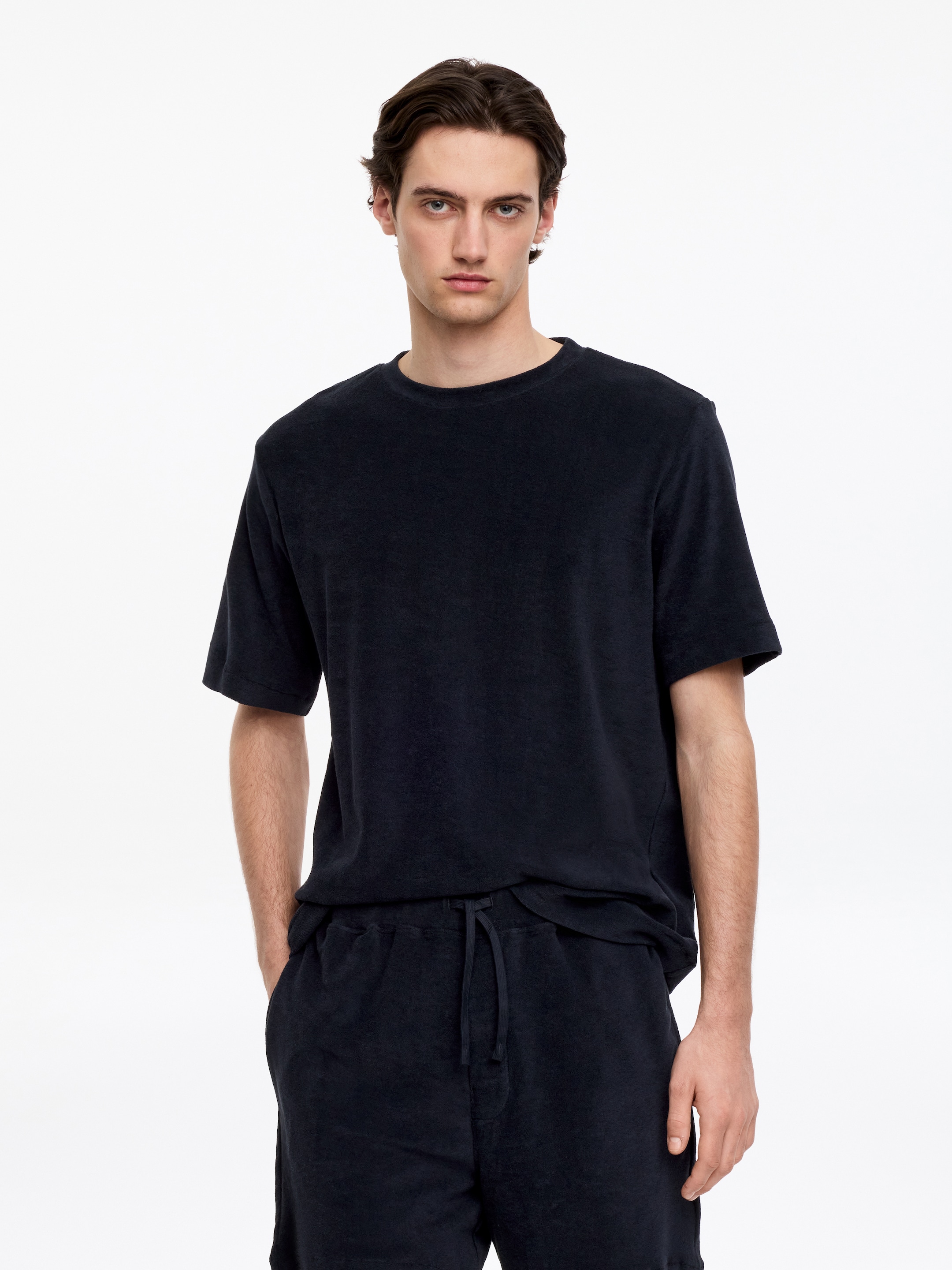 T-shirt i bomullsfrotté-#272930-19174