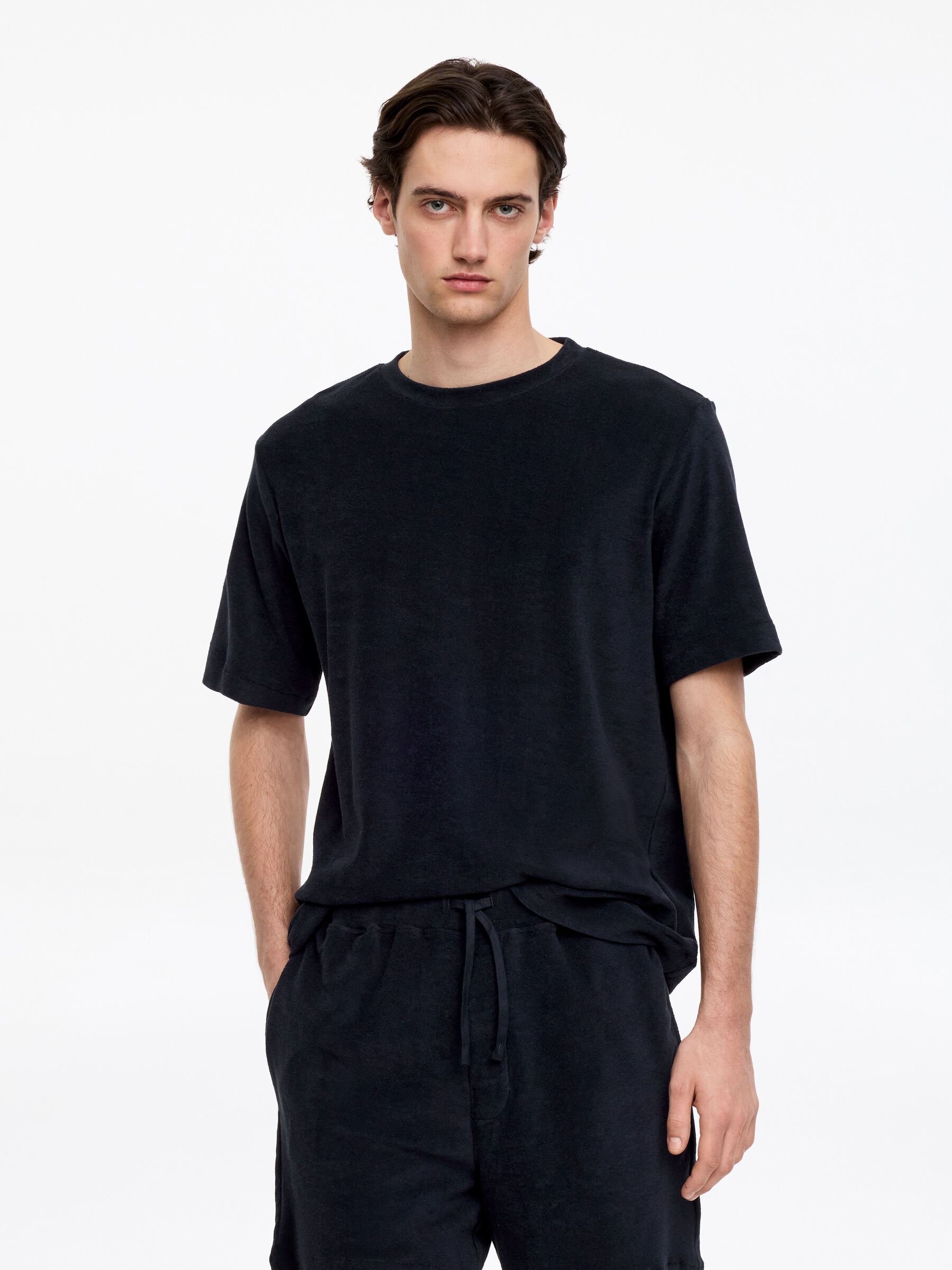 T-Shirt aus Baumwollfrottee-#272930-19174