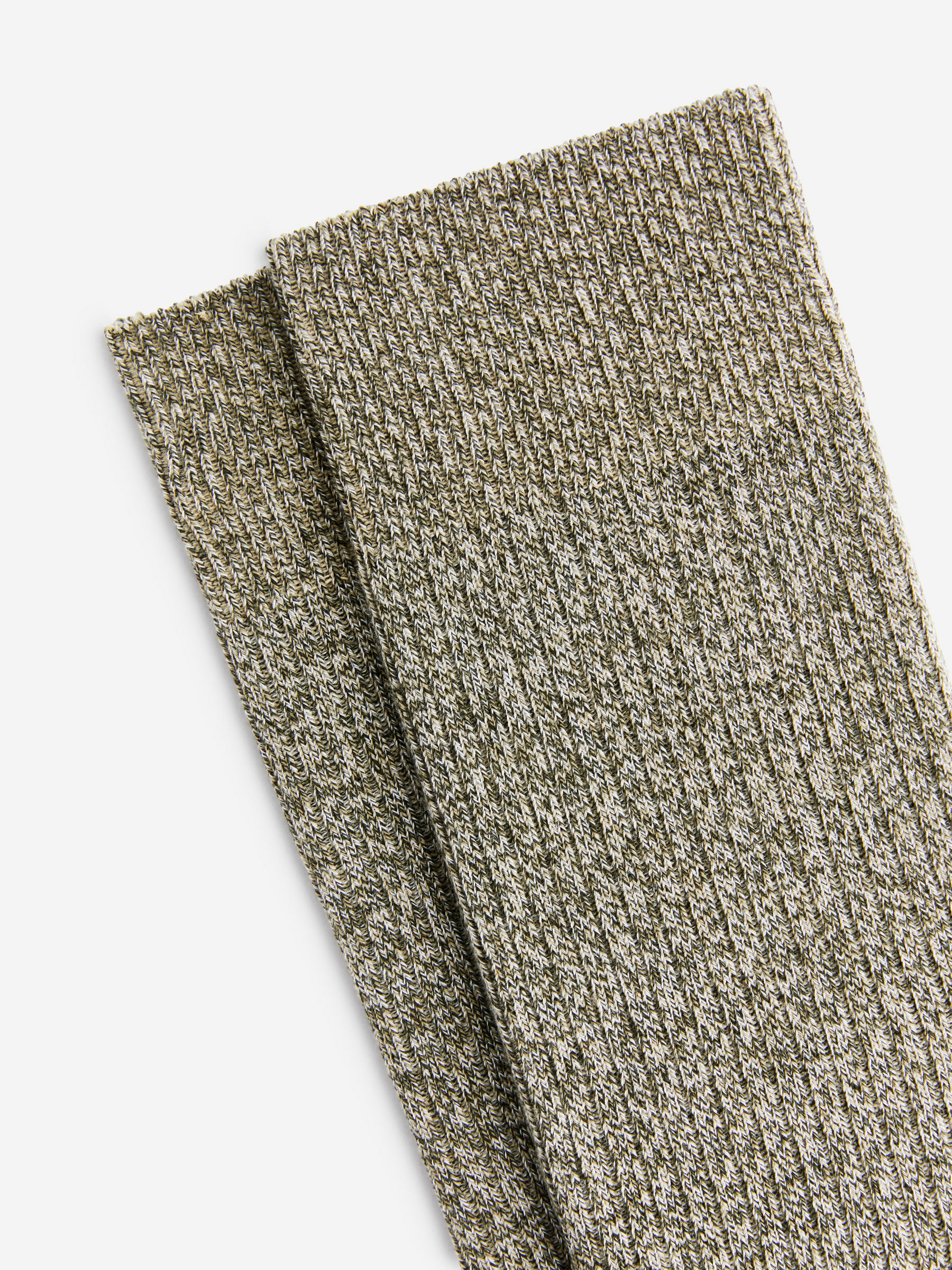 Gerippte Socken aus Supima-Baumwolle - Dunkelgrün, meliert - Regular Fit - Herren - StillMedia/DescriptiveDetail - 4