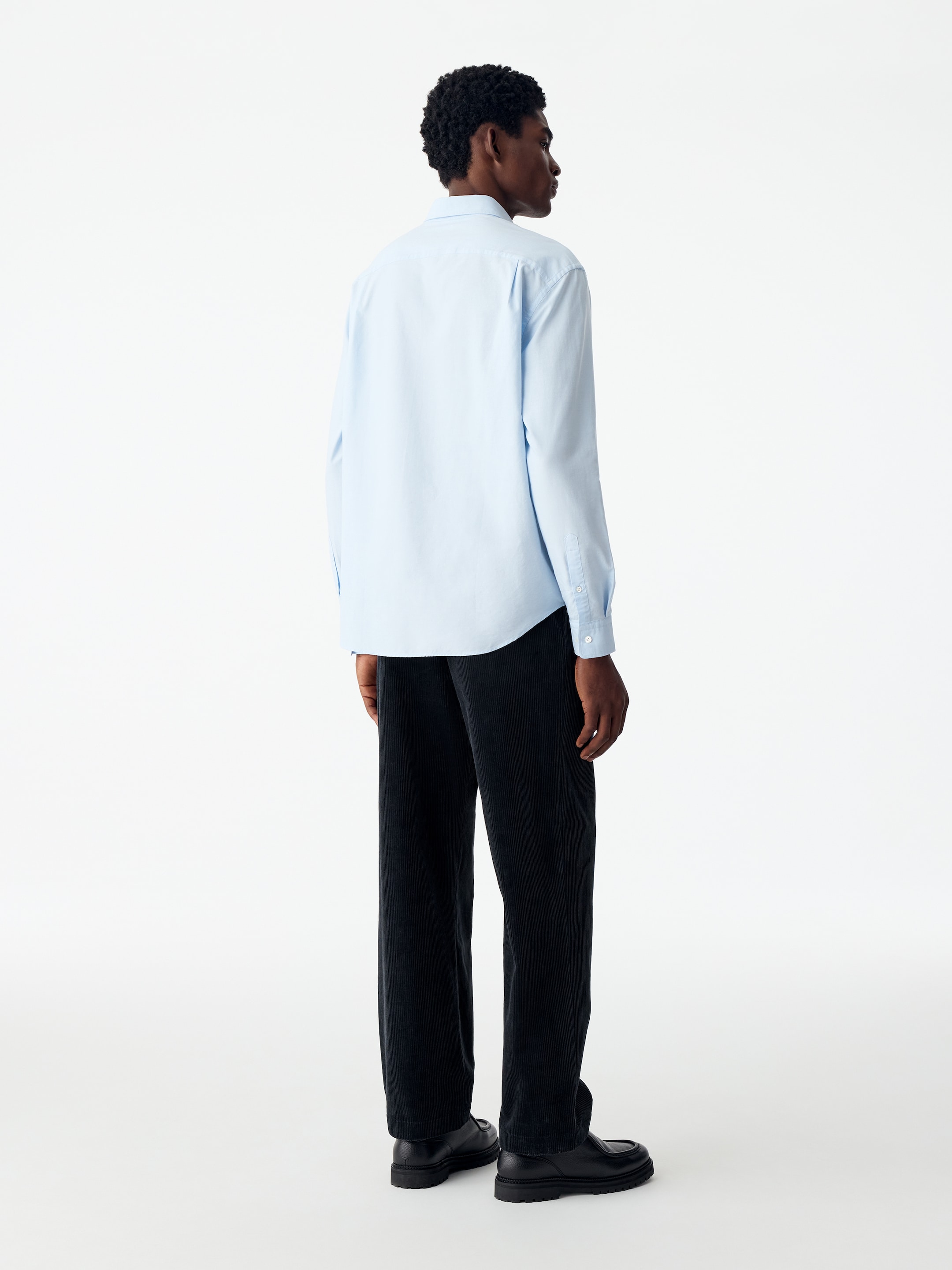 Pantaloni ampi in velluto a coste - Blu scuro - Loose fit - men - StillMedia/Lookbook - 2