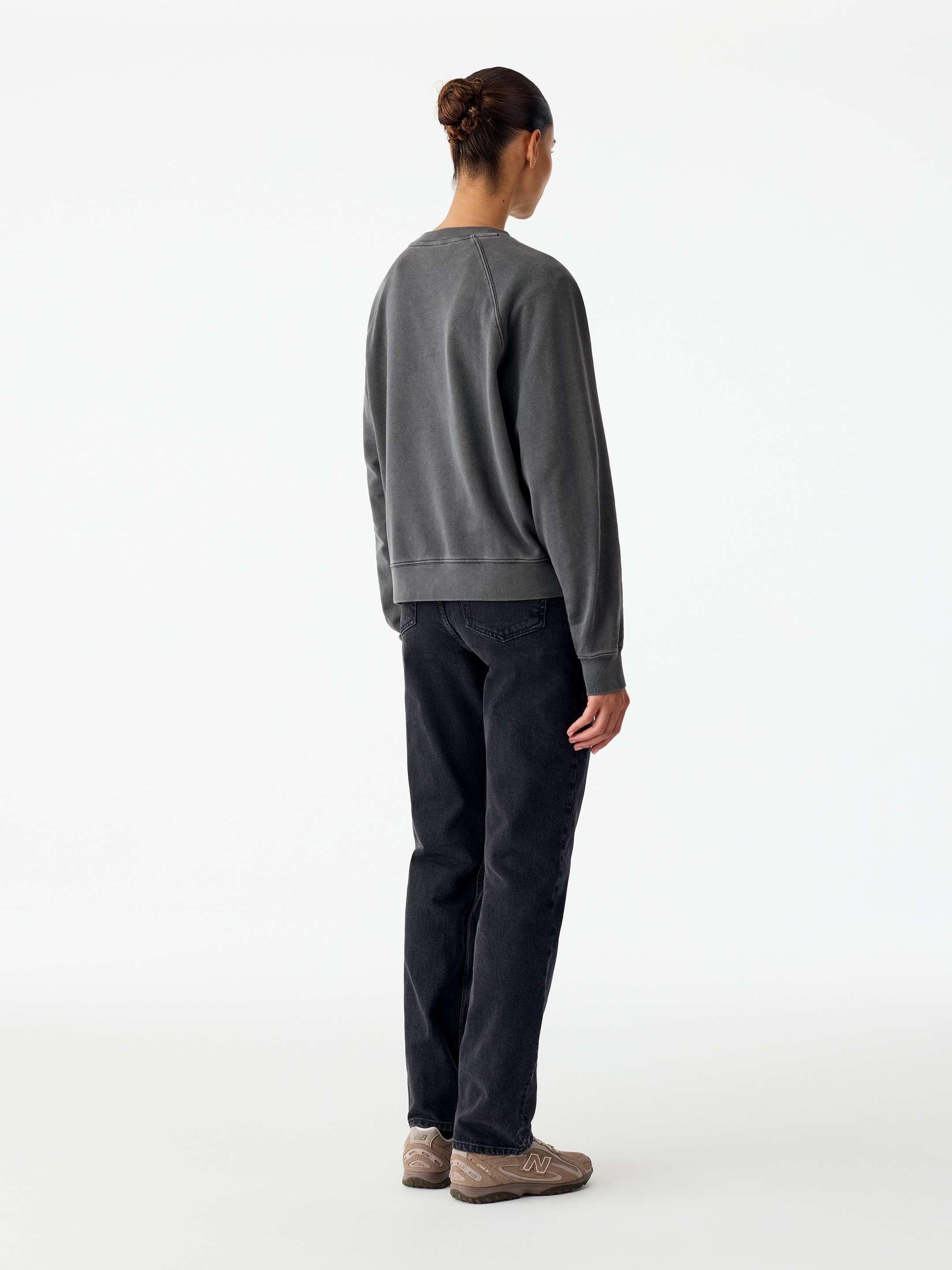 Cotton terry sweatshirt - Black - Regular fit - women - StillMedia/Lookbook - 6
