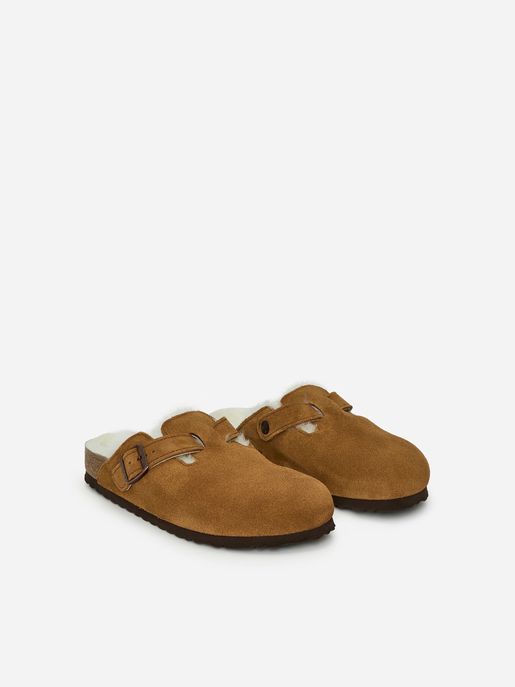 Birkenstock Boston Shearling Sandals-#A76F43-17276