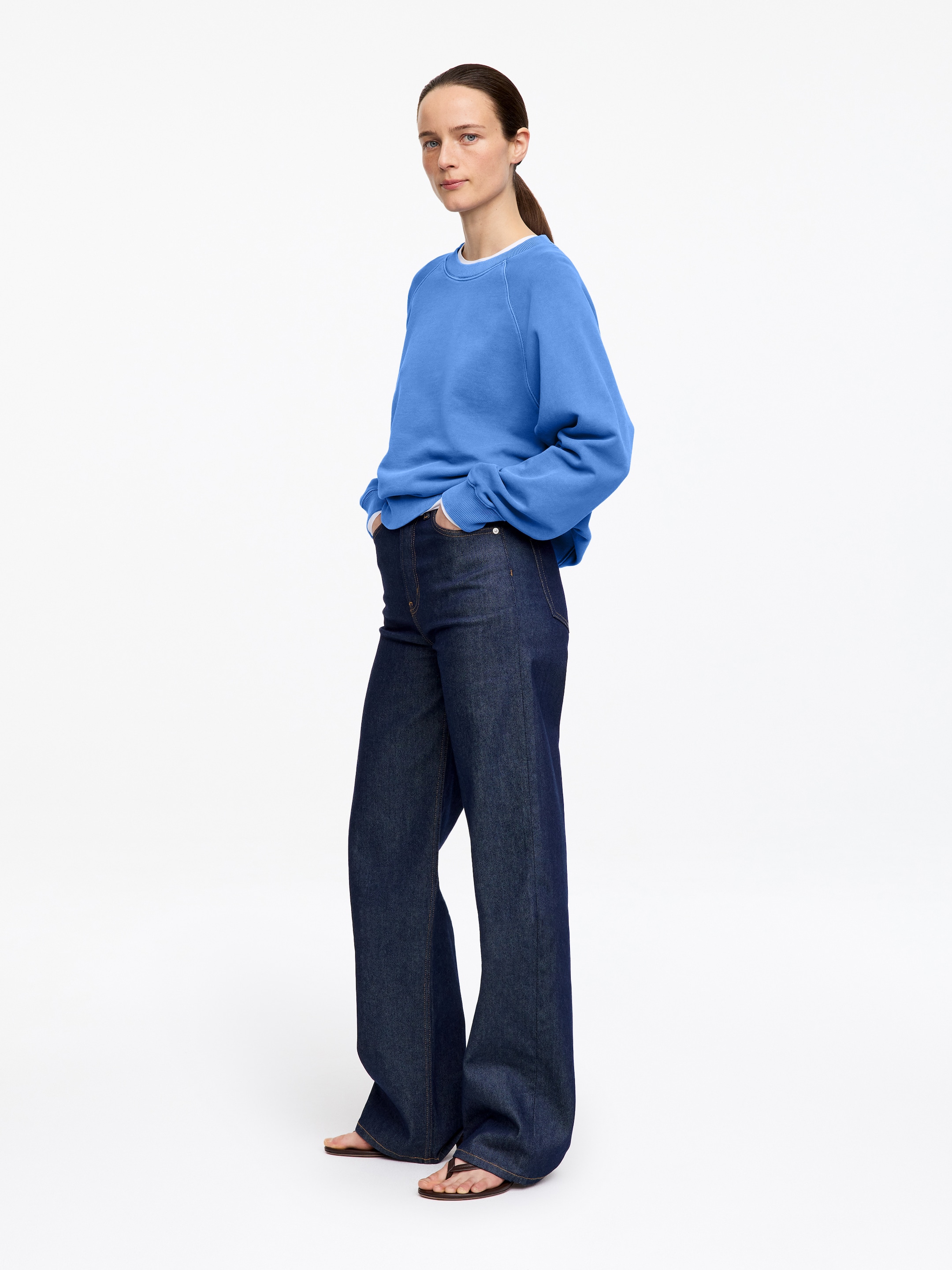 Frottee-Sweatshirt - Blau - Regular Fit - Damen - StillMedia/Lookbook - 8
