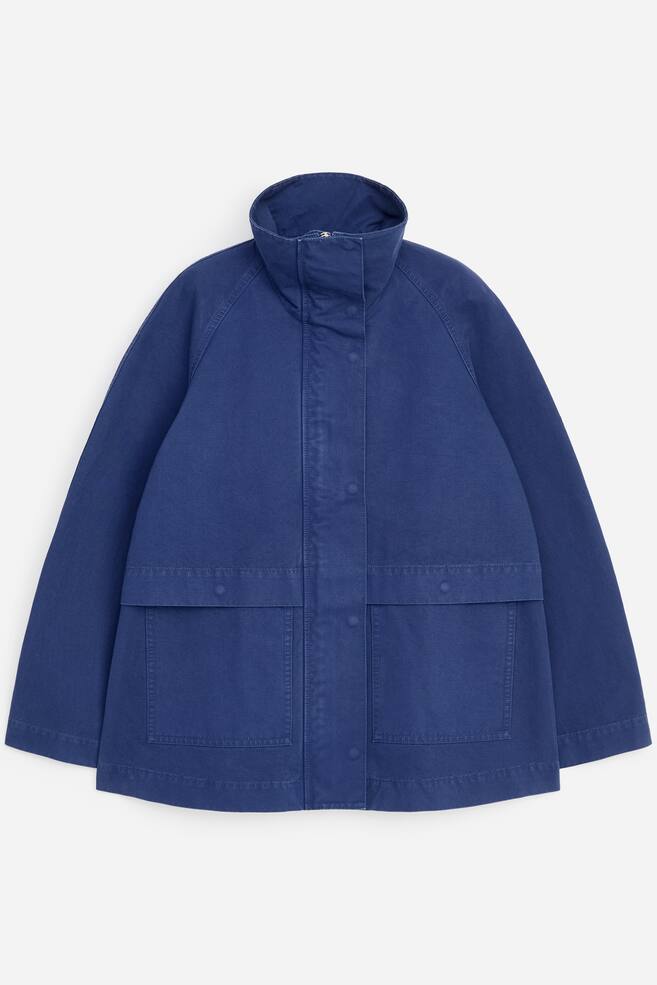 Cotton Workwear Jacket - Dark Blue - 1