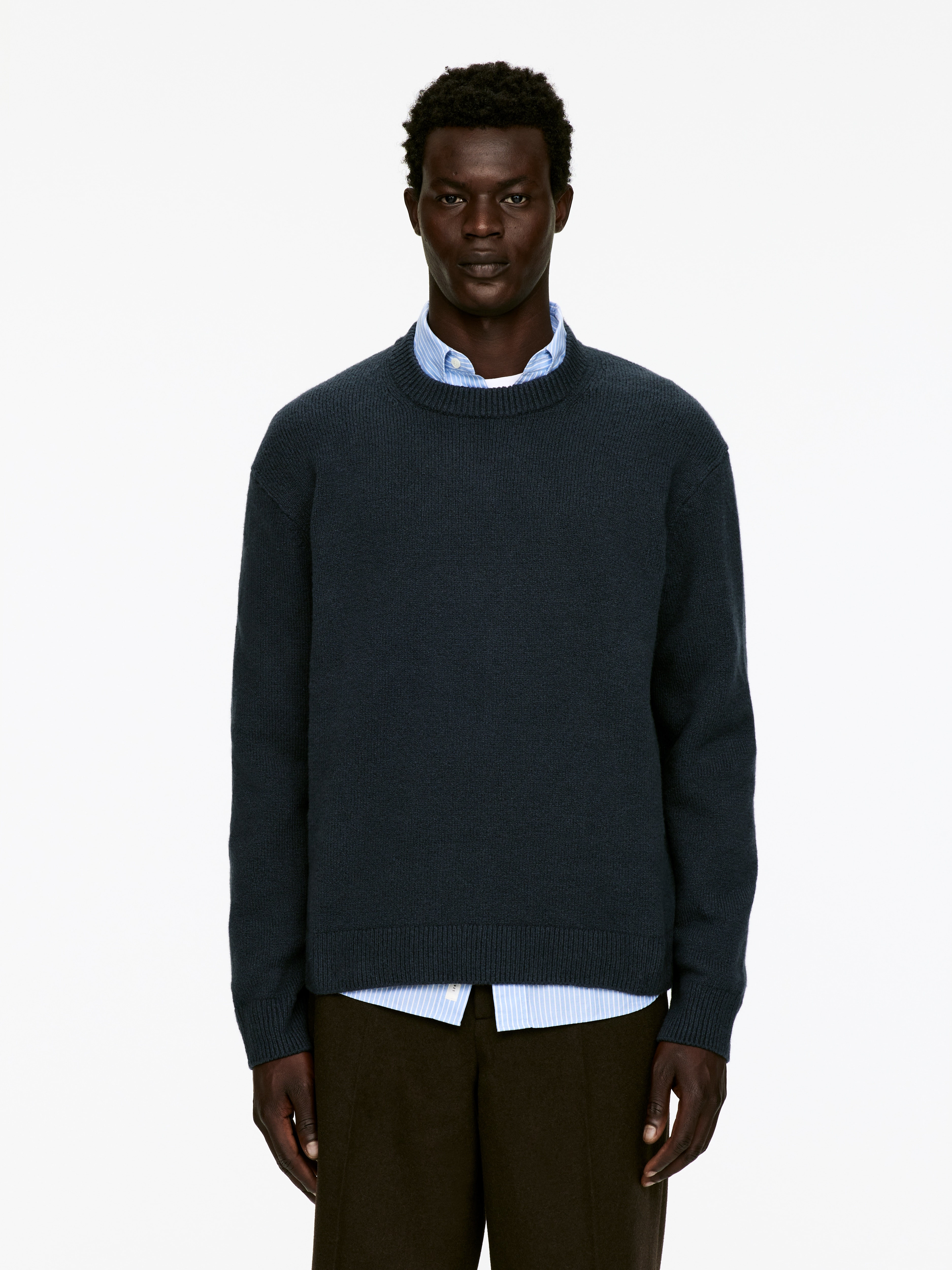 Πουλόβερ από μείγμα βαμβακιού - Σκούρο Γκρι/Σκουρόχρωμο Μέντα