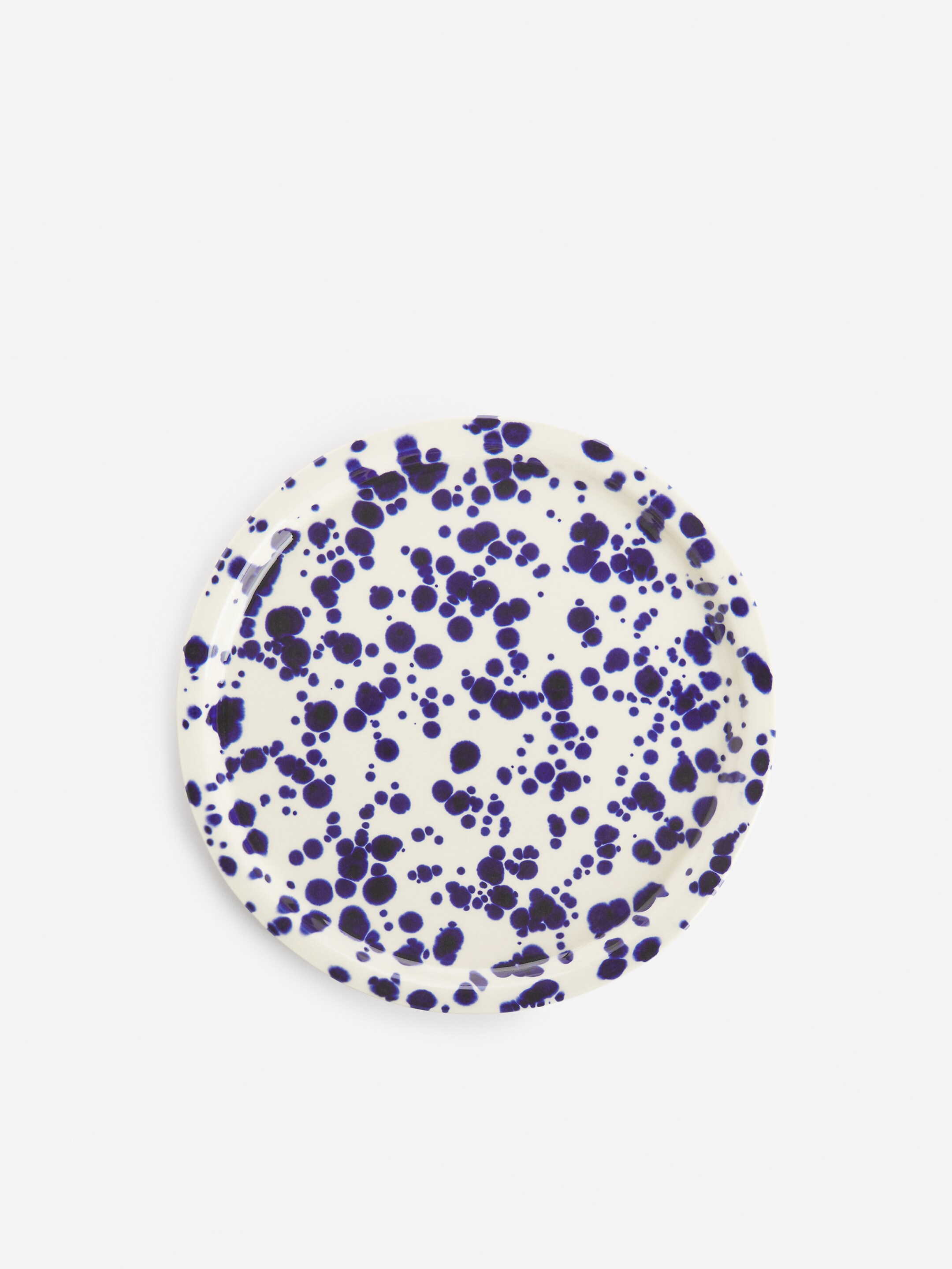 View larger image: Stoneware Plate 22 cm - Blue Dots - Home All | H&M GB 2