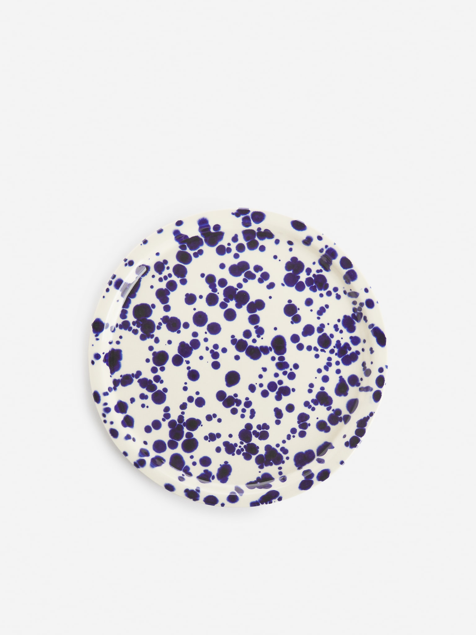 Kőedény tányér 22 cm - Blue Dots - 2