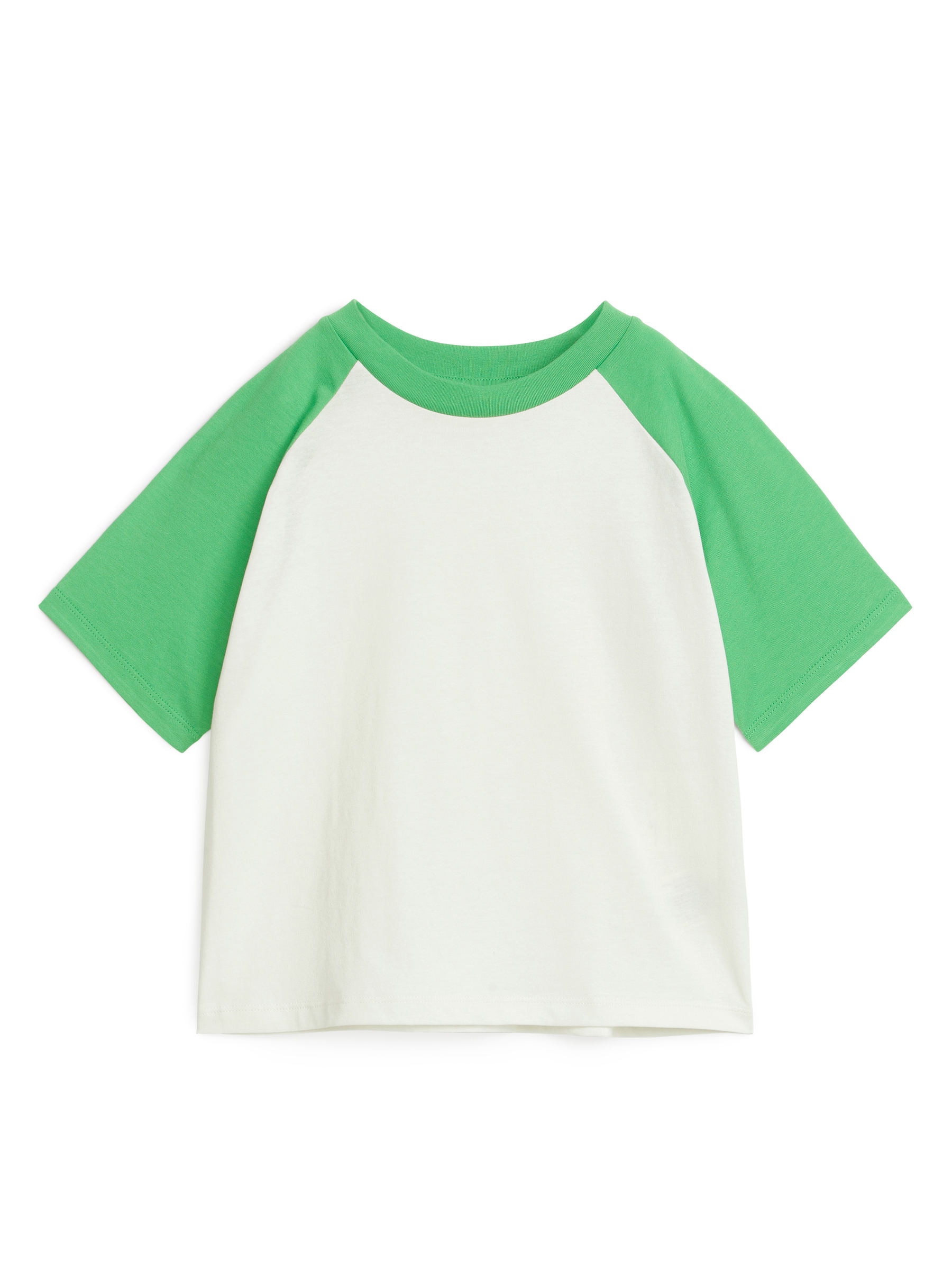 Raglan-Sleeve T-Shirt - Weiß/Grün - Relaxed Fit - Kinder - StillMedia/DescriptiveStillLife - 3