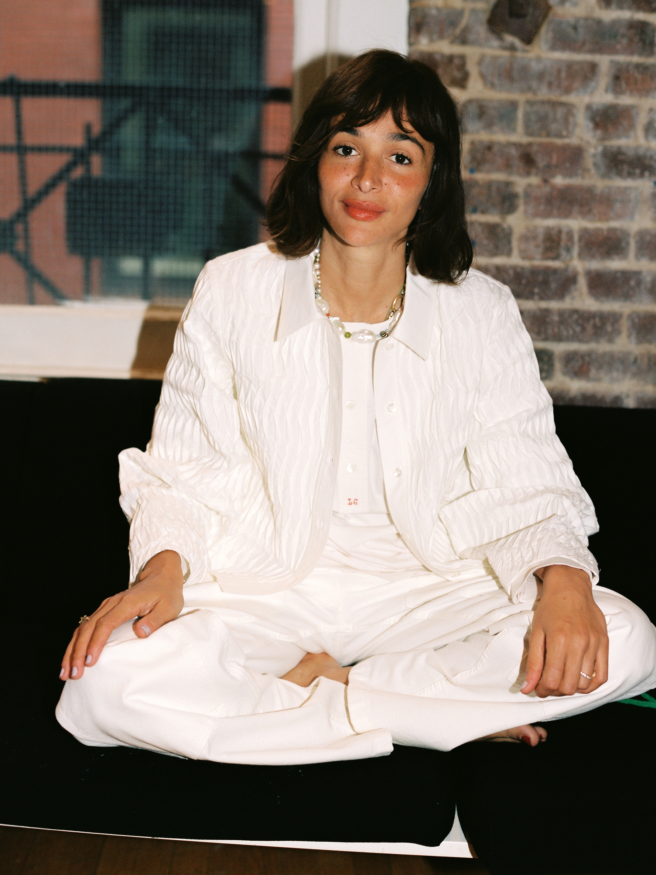 ARKET and Laila Gohar Pleated Overshirt - White - Loose fit - Women - StillMedia/Environmental - 1