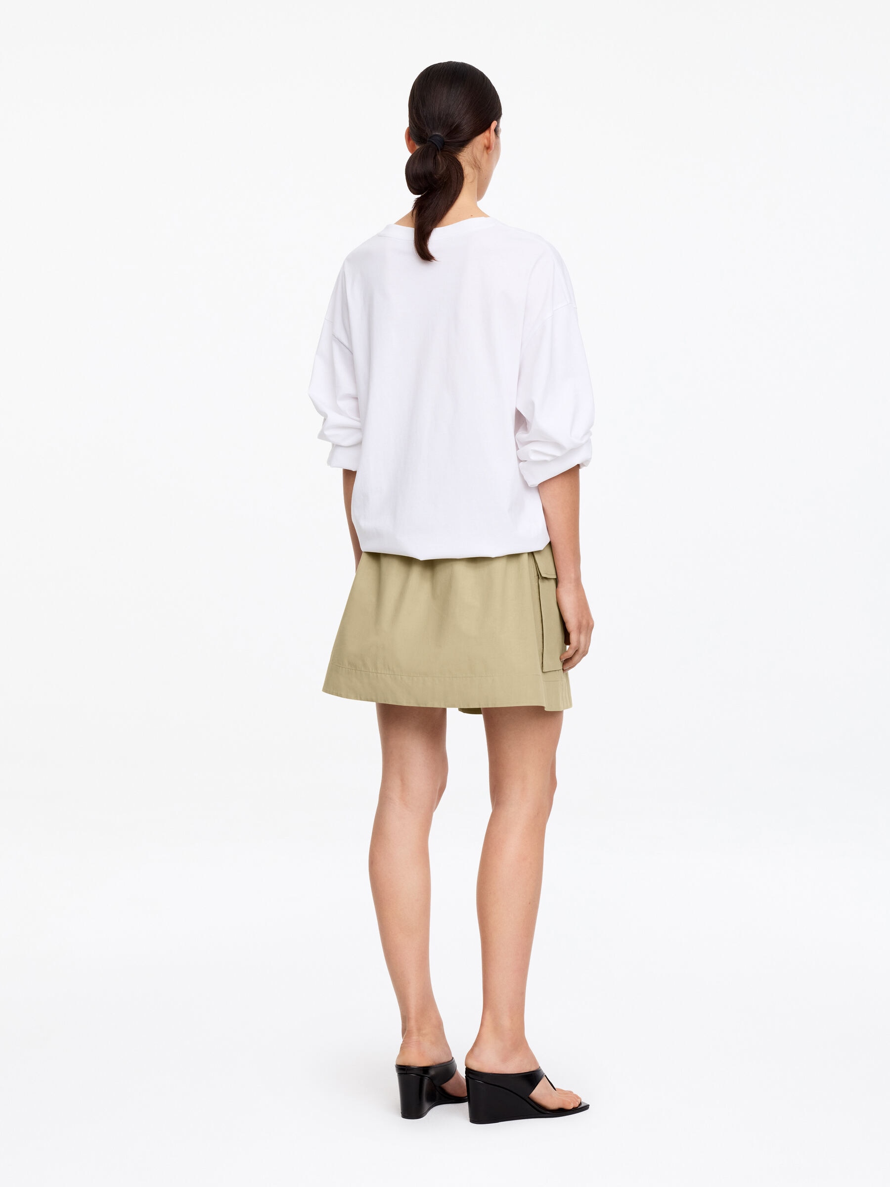 Cotton Utility Skirt - Beige - Regular fit - Women - StillMedia/Lookbook - 3