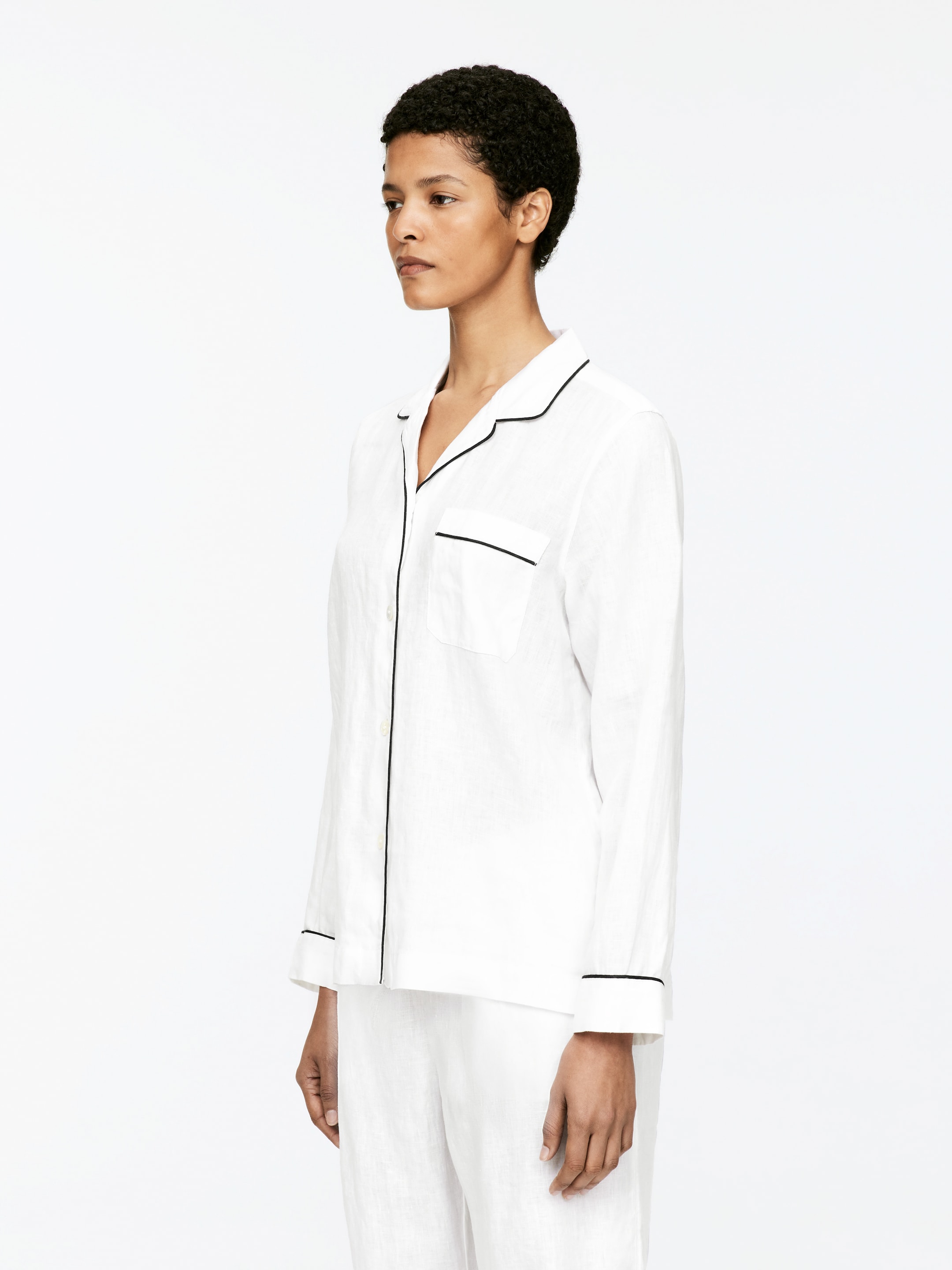 Zobrazit větší obrázek: Lněná pyžamová košile - White - ŽENY | H&M CZ 2