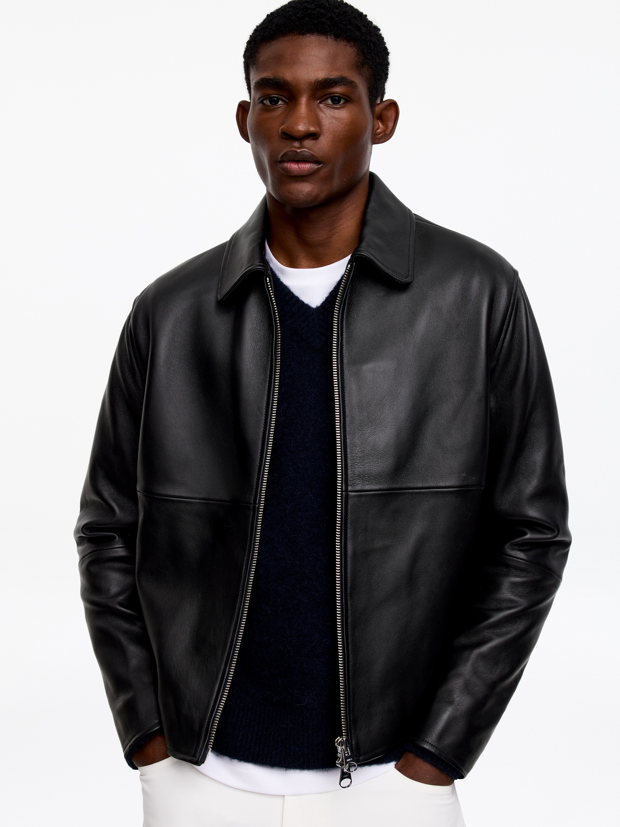 Lederjacke - Schwarz - Regular Fit - Herren - StillMedia/Lookbook - 4
