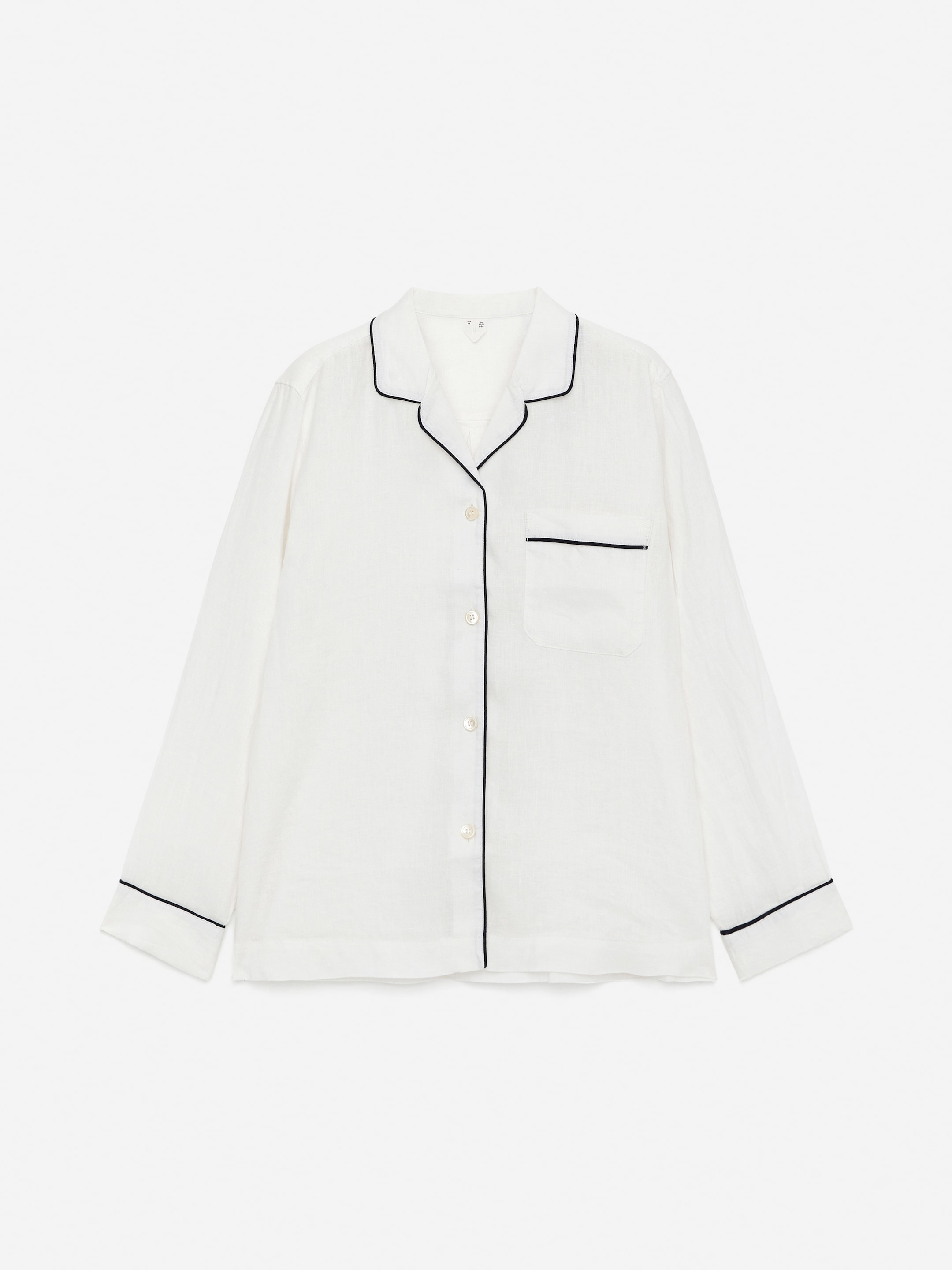 Pyjamahemd aus Leinen - Weiß - Regular Fit - Damen - StillMedia/DescriptiveStillLife - 1