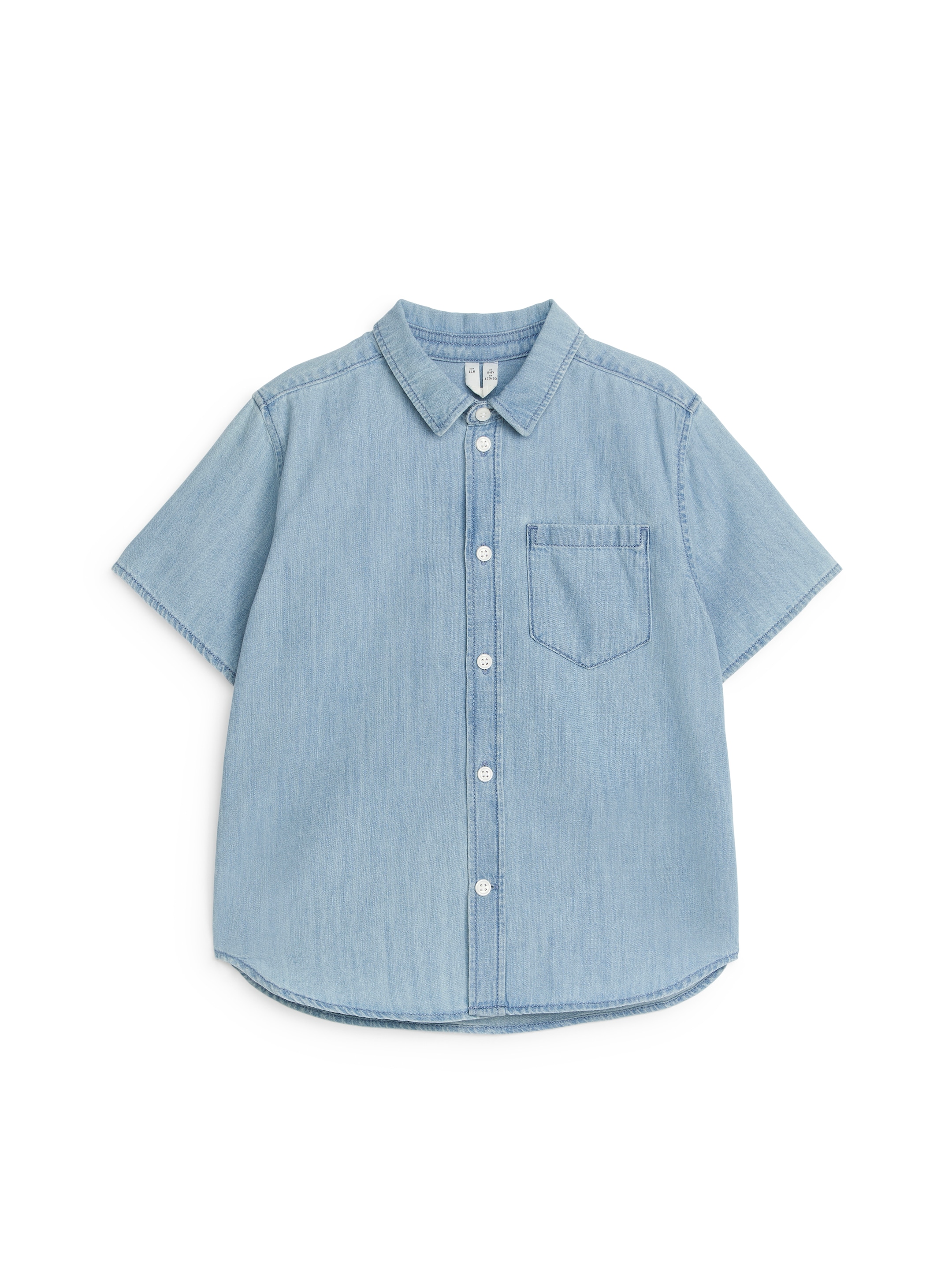 View larger image: Short-Sleeve Denim Shirt - Light Blue - Kids | H&M GB 1