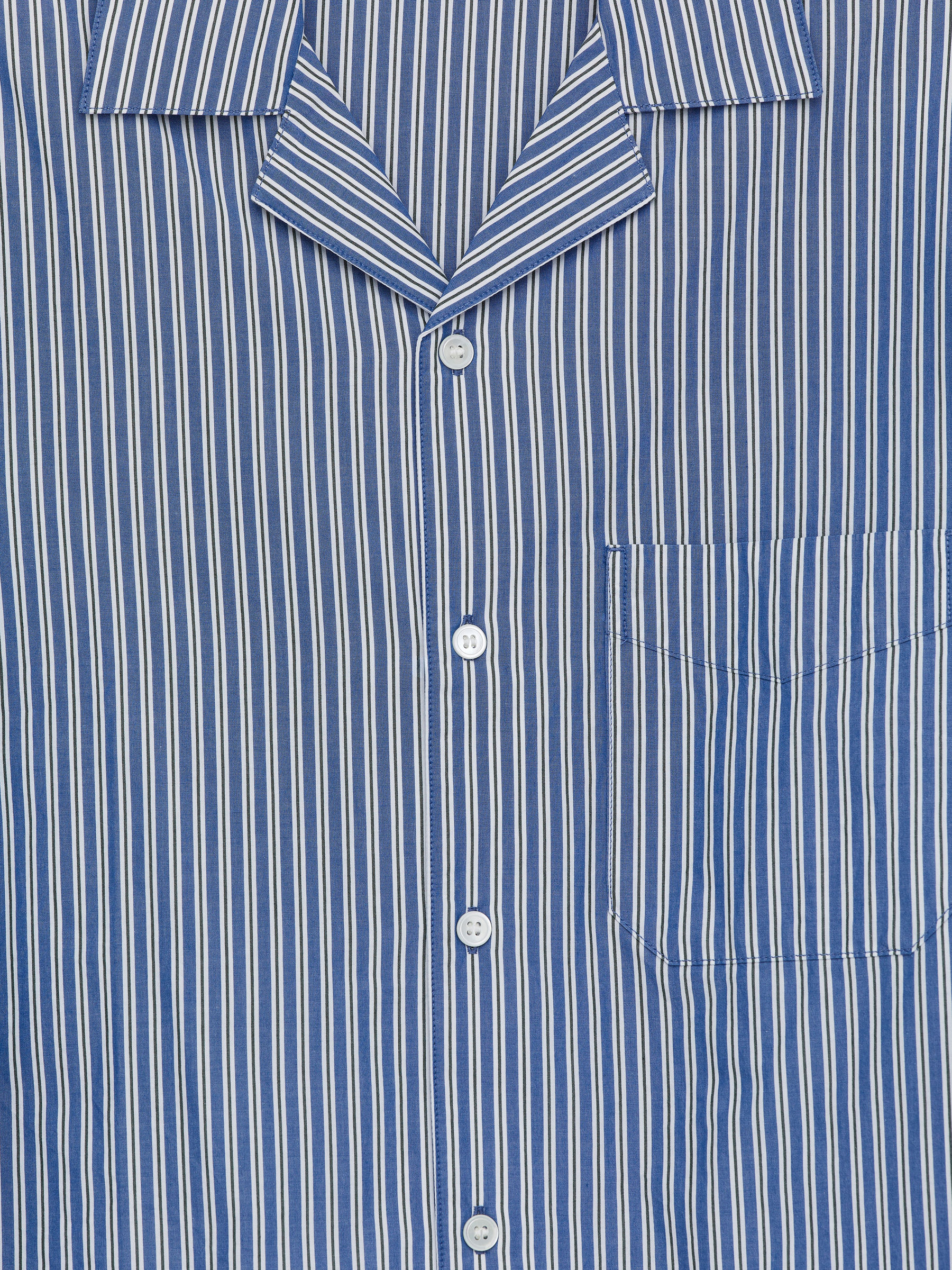 Pyjamasskjorta i poplin - Blå/vit - Regular fit - Men - StillMedia/DescriptiveDetail - 1
