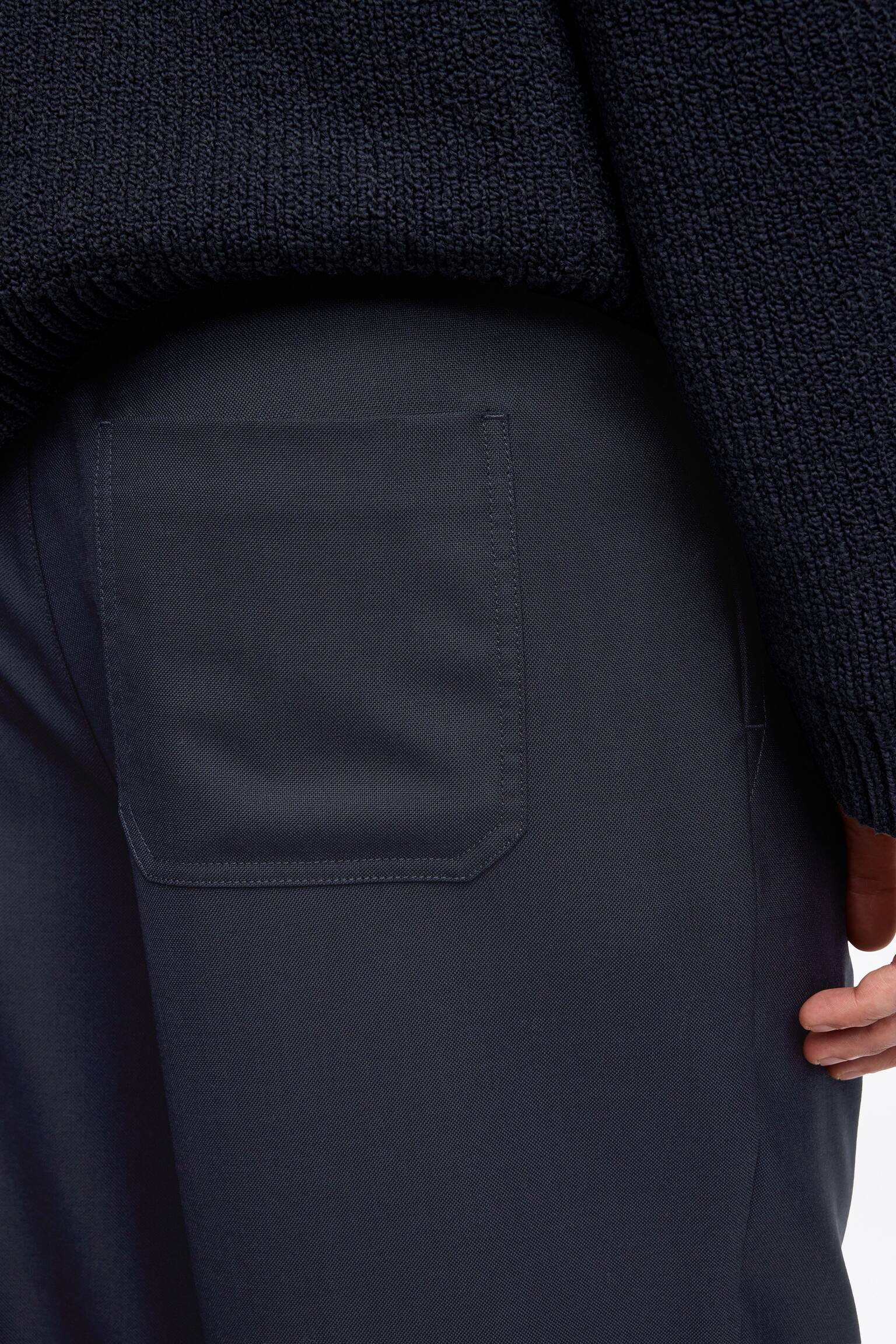 Χαλαρό Παντελόνι από Μείγμα Μαλλιού - Σκούρο Μπλε - 5
