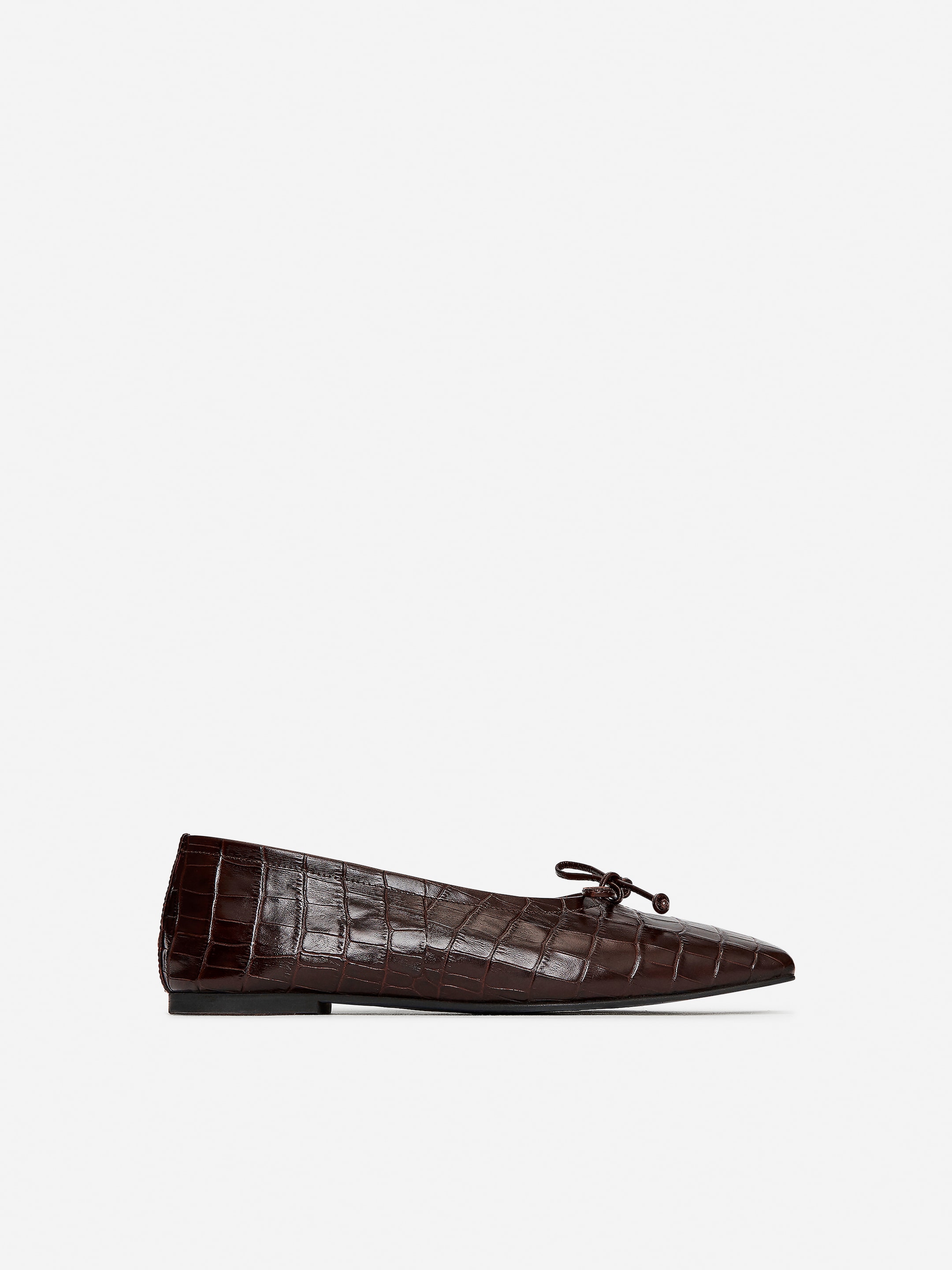 View larger image: Leather Ballerina - Dark Brown - Ladies | H&M GB 1