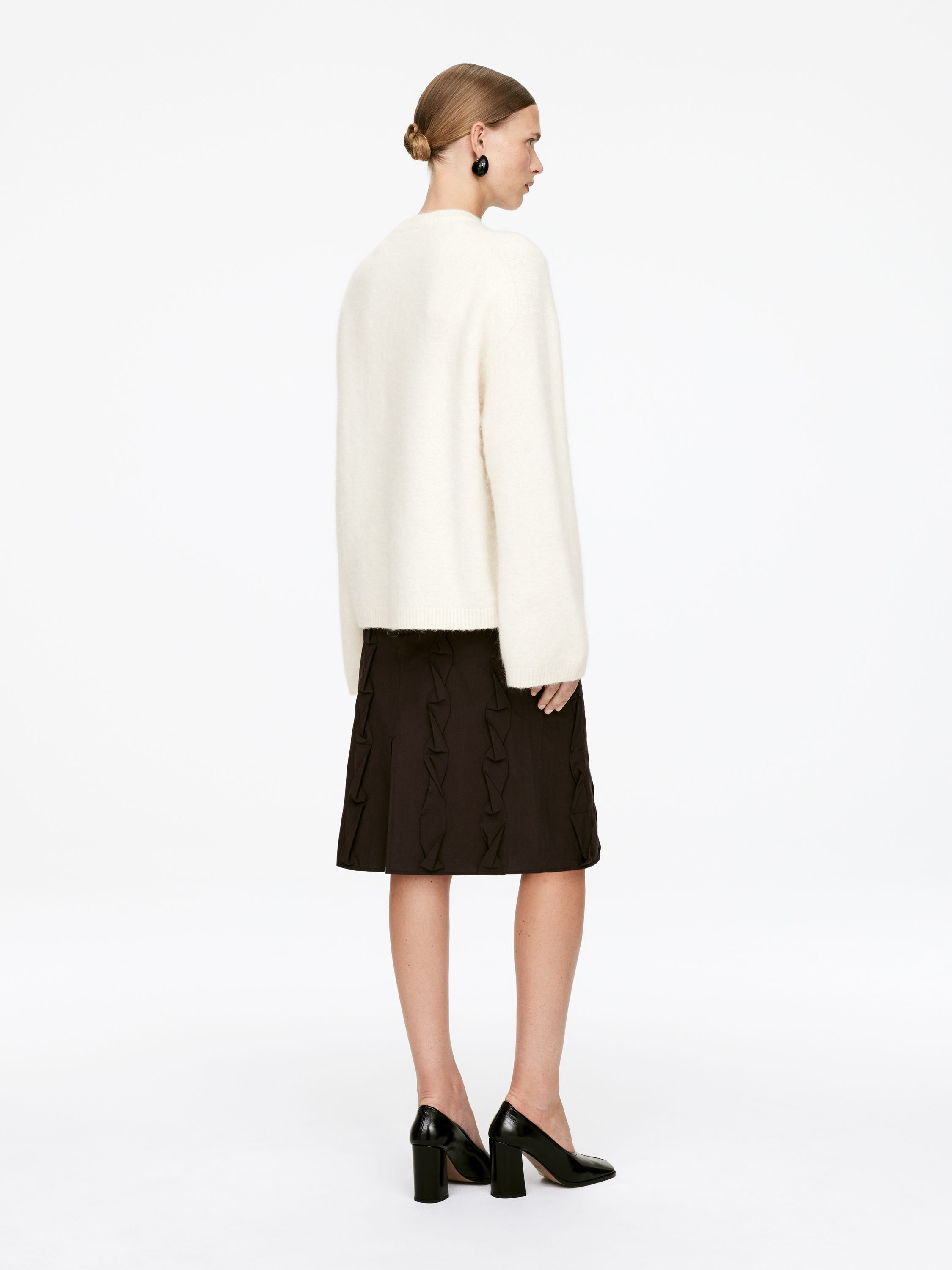 Alpaca-Wool Blend Jumper - Off White - Oversized - Women - StillMedia/Lookbook - 9
