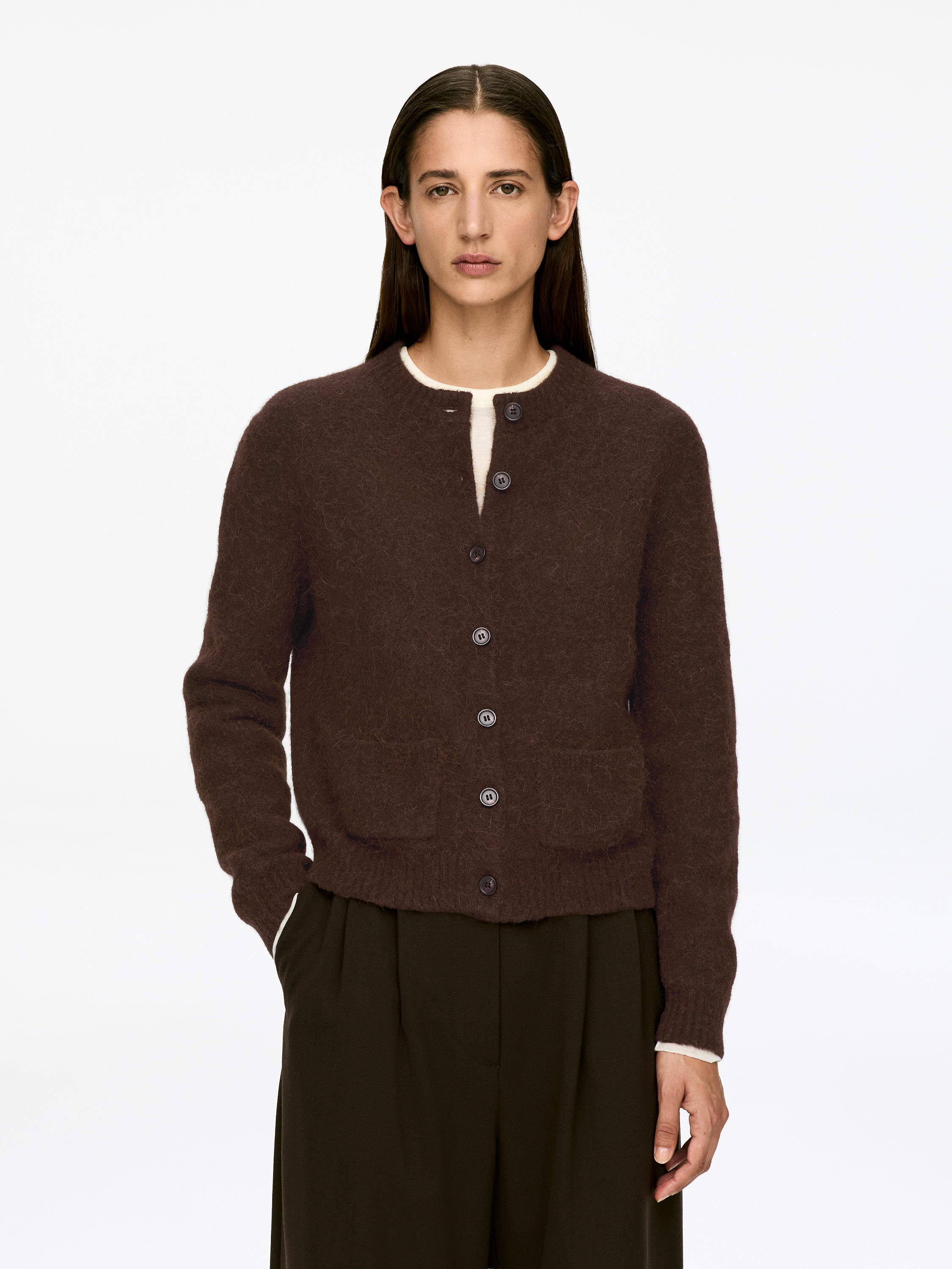 Alpaca-Wool Blend Cardigan