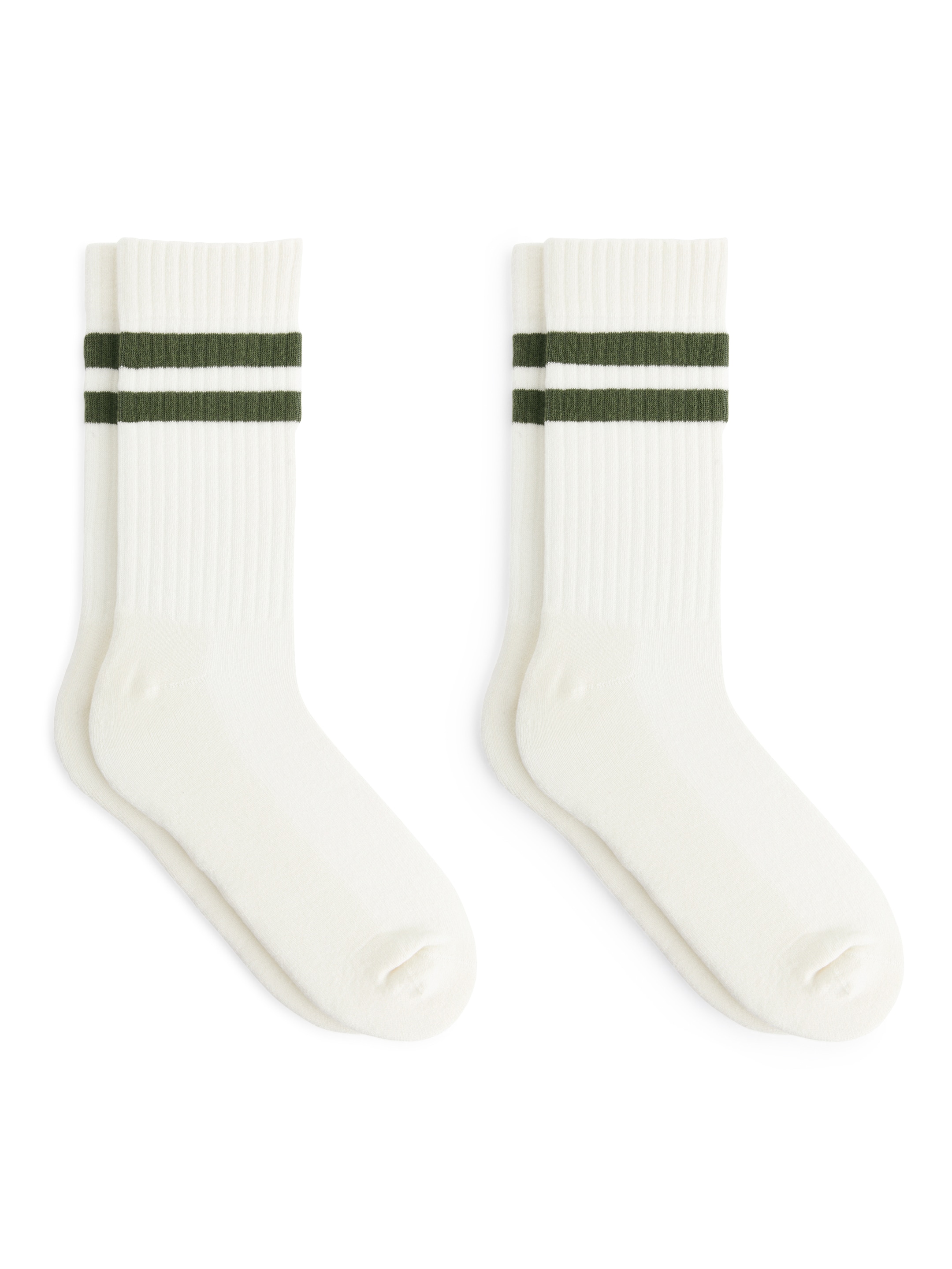 Sportliche Baumwollsocken - Weiß/Grün - Herren - StillMedia/DescriptiveStillLife - 1