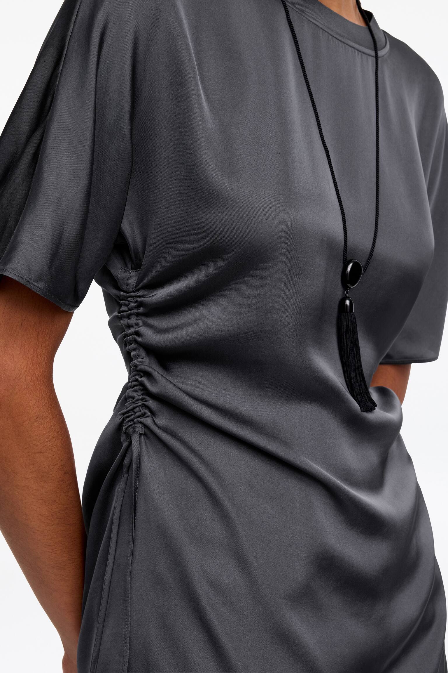 Горнище с връзки - Черен/Тюркоазено - 3