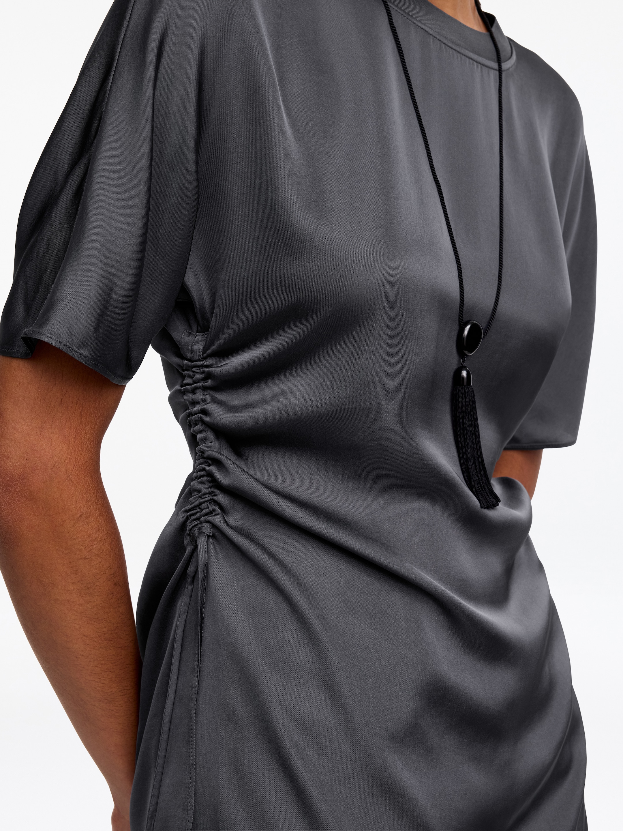Drawstring Top - Black - Regular fit - Women - StillMedia/Lookbook - 3