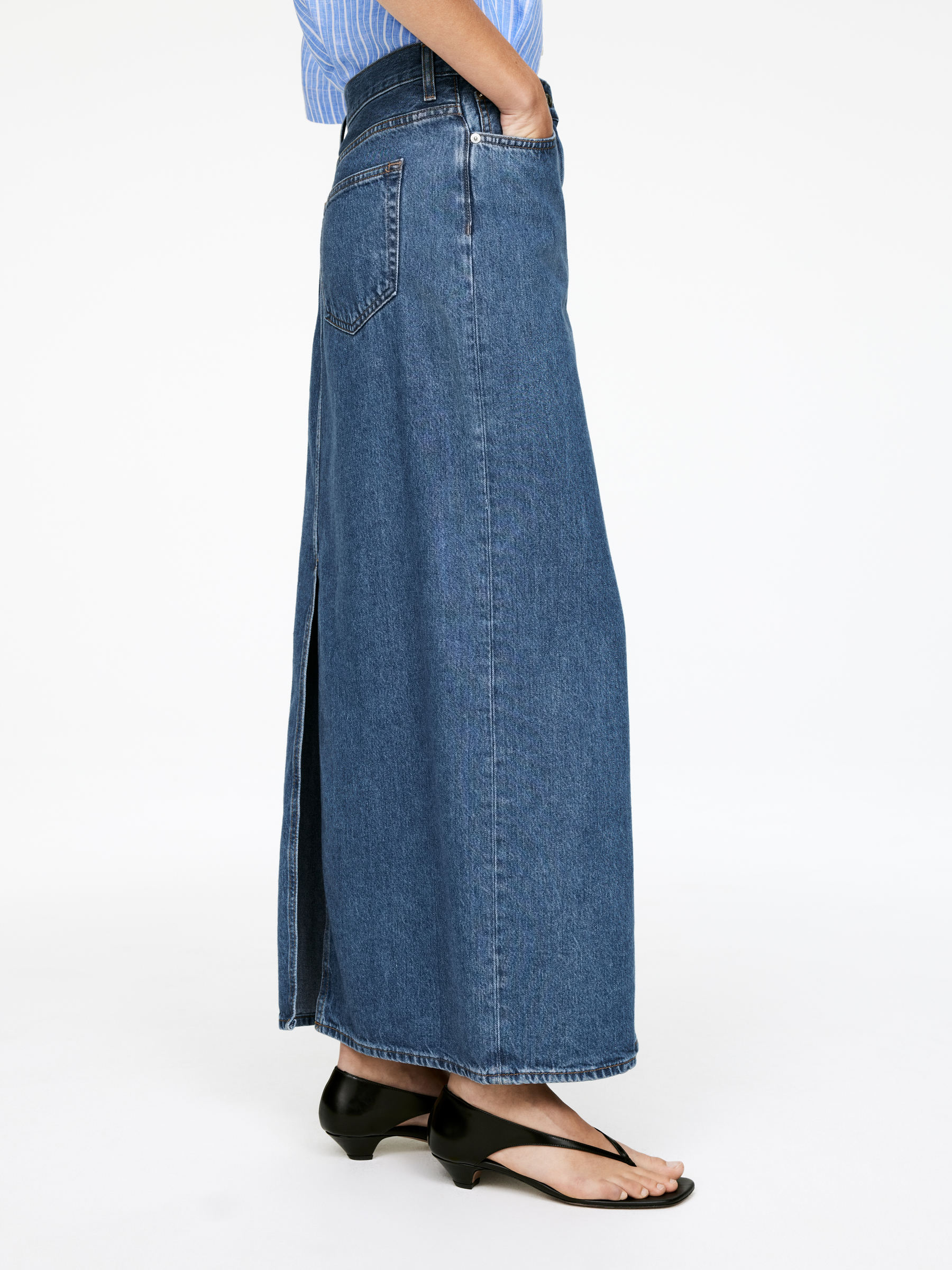 Maxi Denim Skirt - Blue - Regular fit - Women - StillMedia/Lookbook - 7
