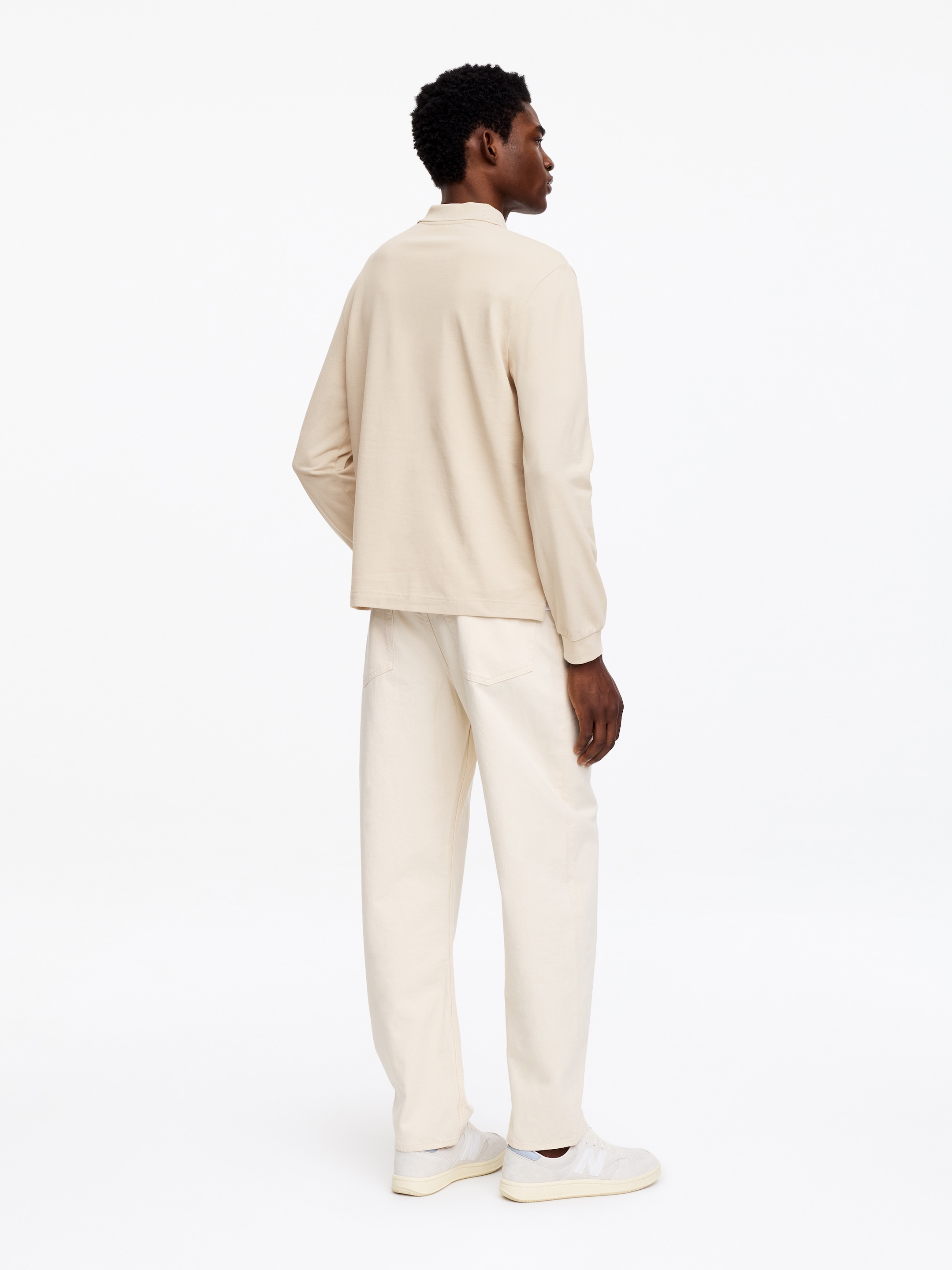 Cotton Piqué Polo Shirt - Off White - Regular fit - Men - StillMedia/Lookbook - 2