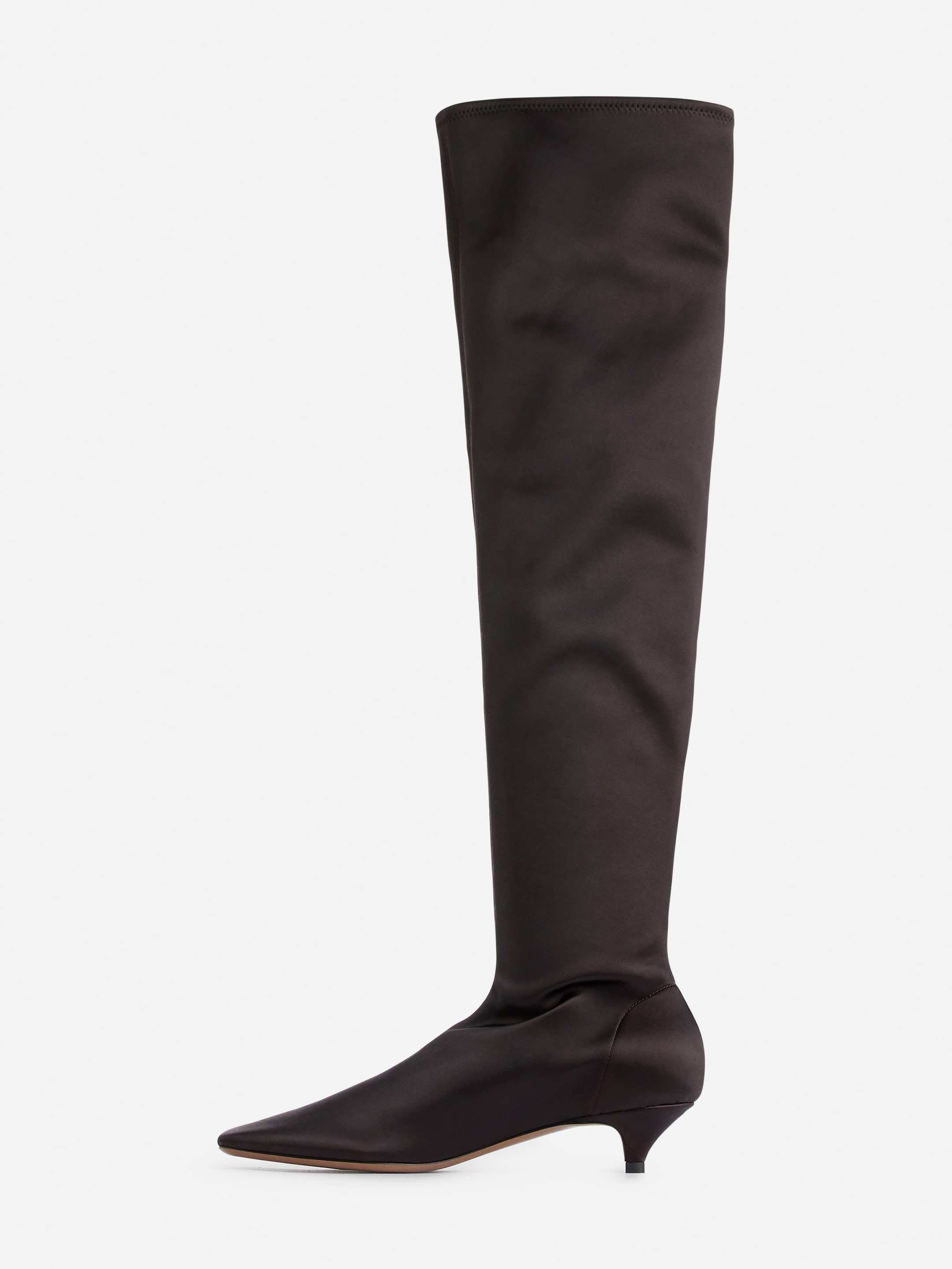 Overknee-stövlar i satin - Mörklila - Women - StillMedia/DescriptiveStillLife - 2