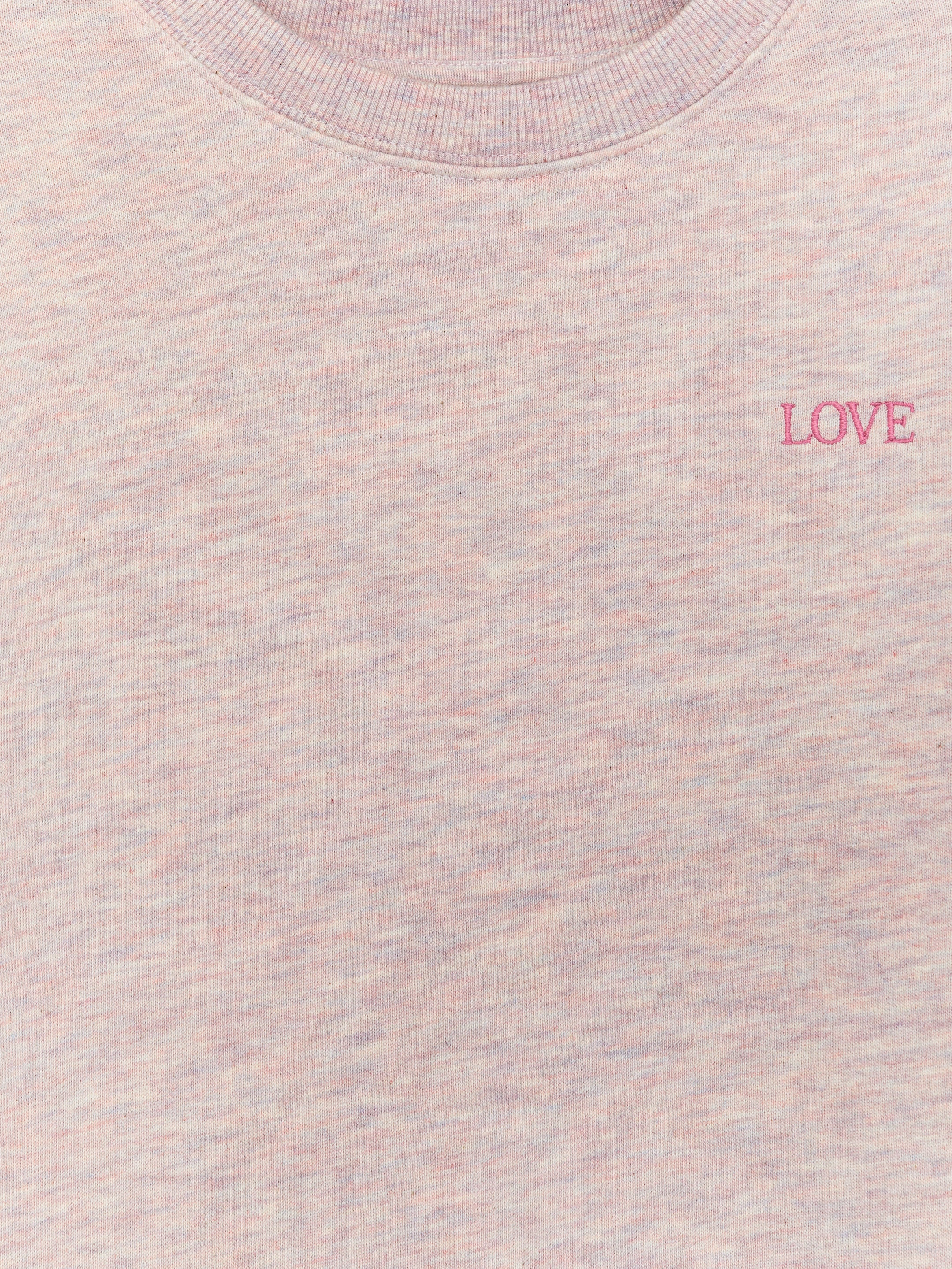 Sweatshirt mit Stickerei - Rosa meliert - Relaxed Fit - Kinder - StillMedia/DescriptiveDetail - 1