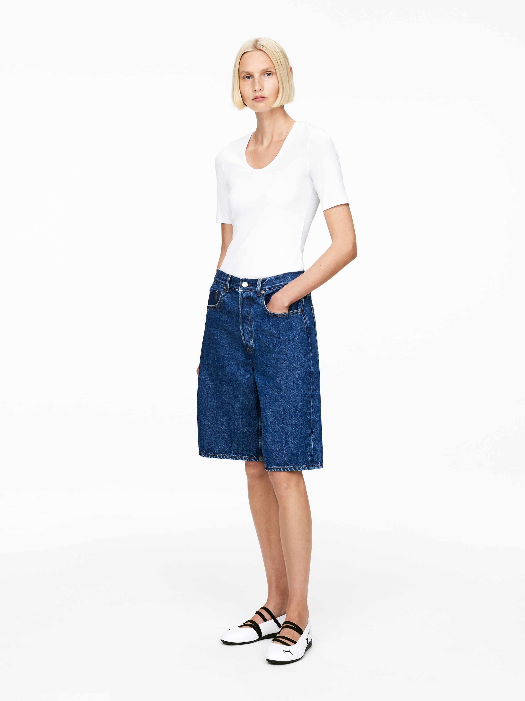 Agrandir l'image: T-shirt côtelé - Blanc - FEMME | H&M FR 3