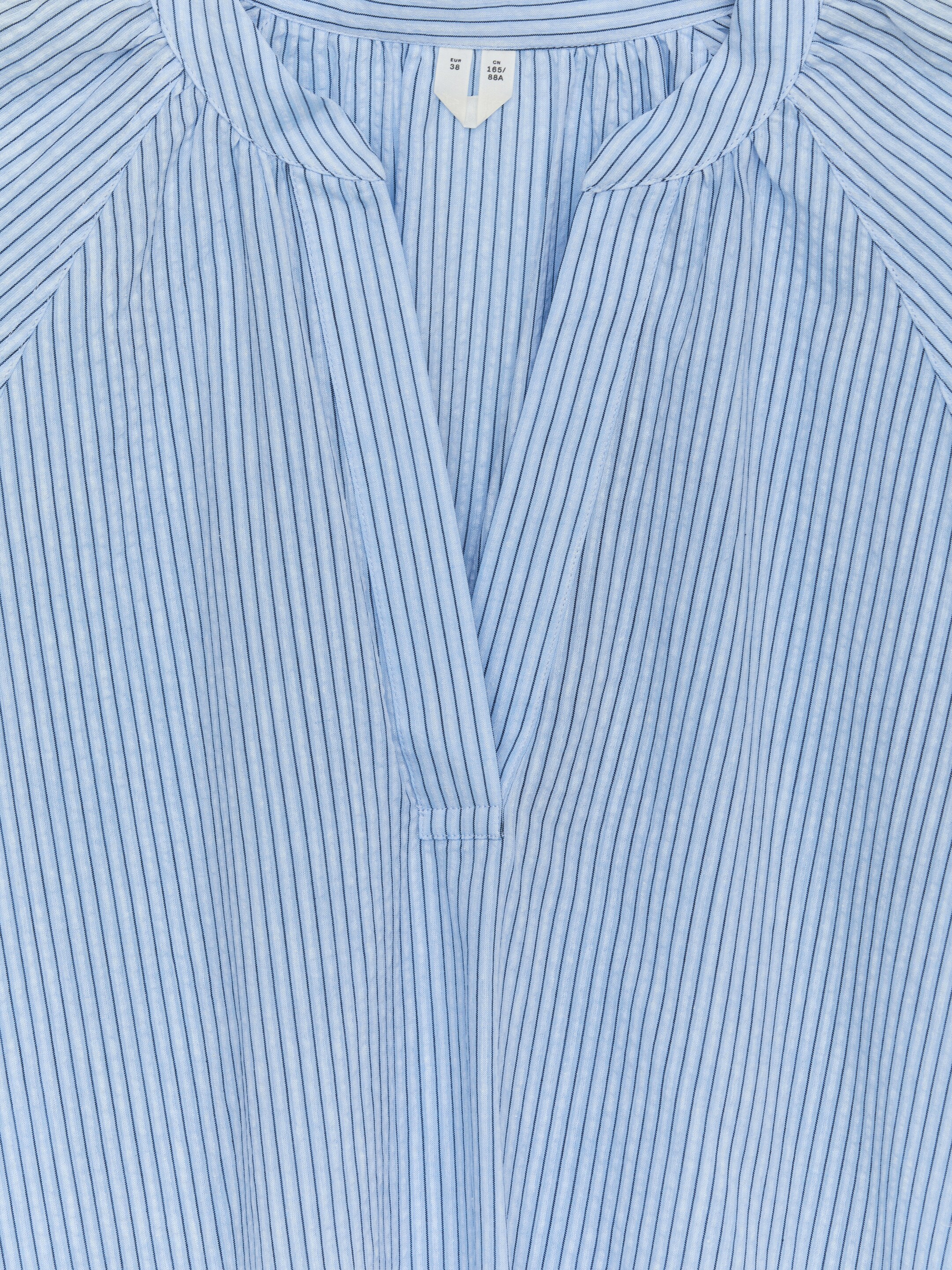 Näytä suurempi kuva: Pellava-puuvillamekko - Vaaleansininen/raidallinen - NAISET | H&M FI 2