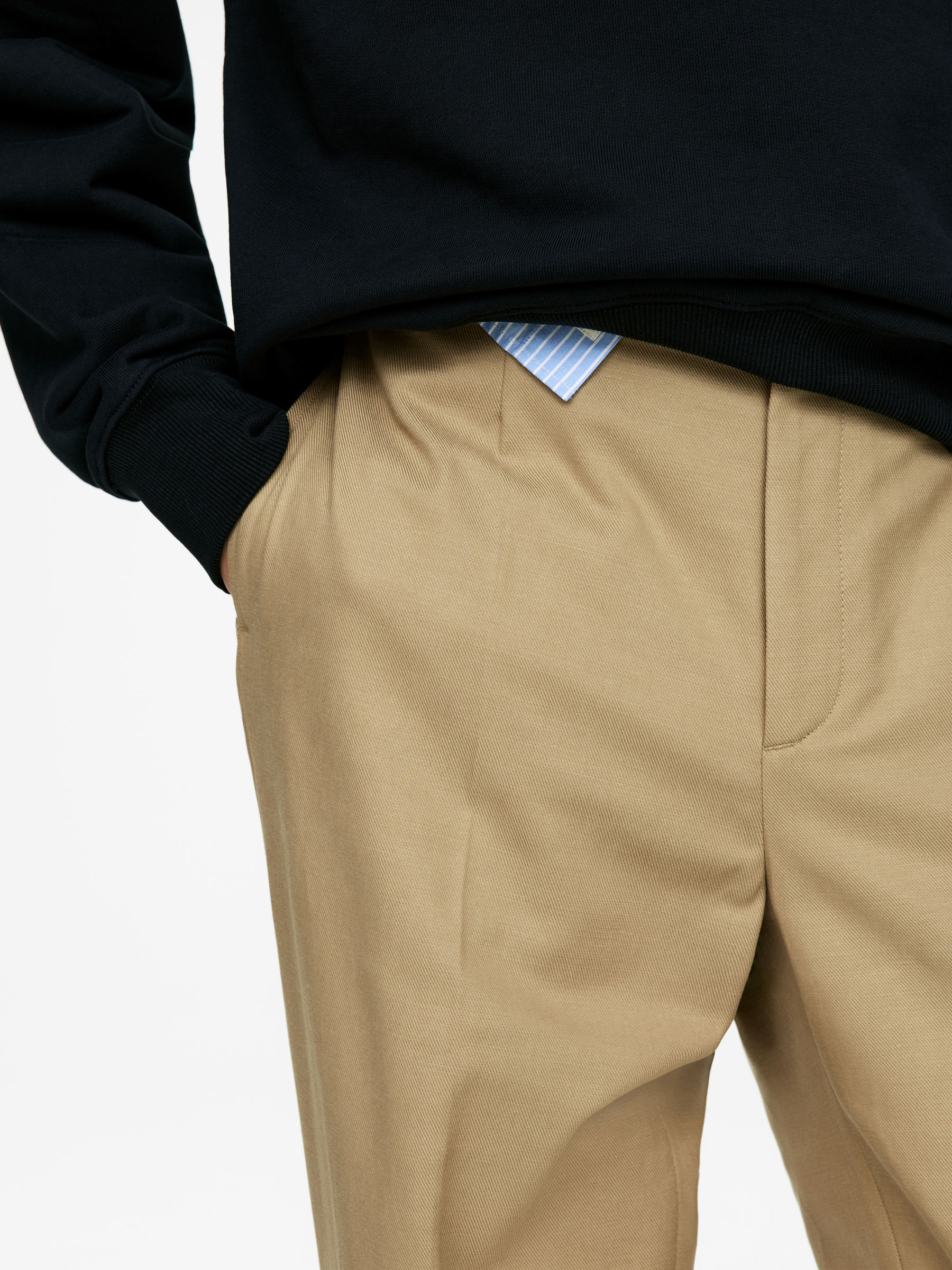 Tailored Cotton Trousers - Beige - Relaxed fit - Men - StillMedia/Lookbook - 5