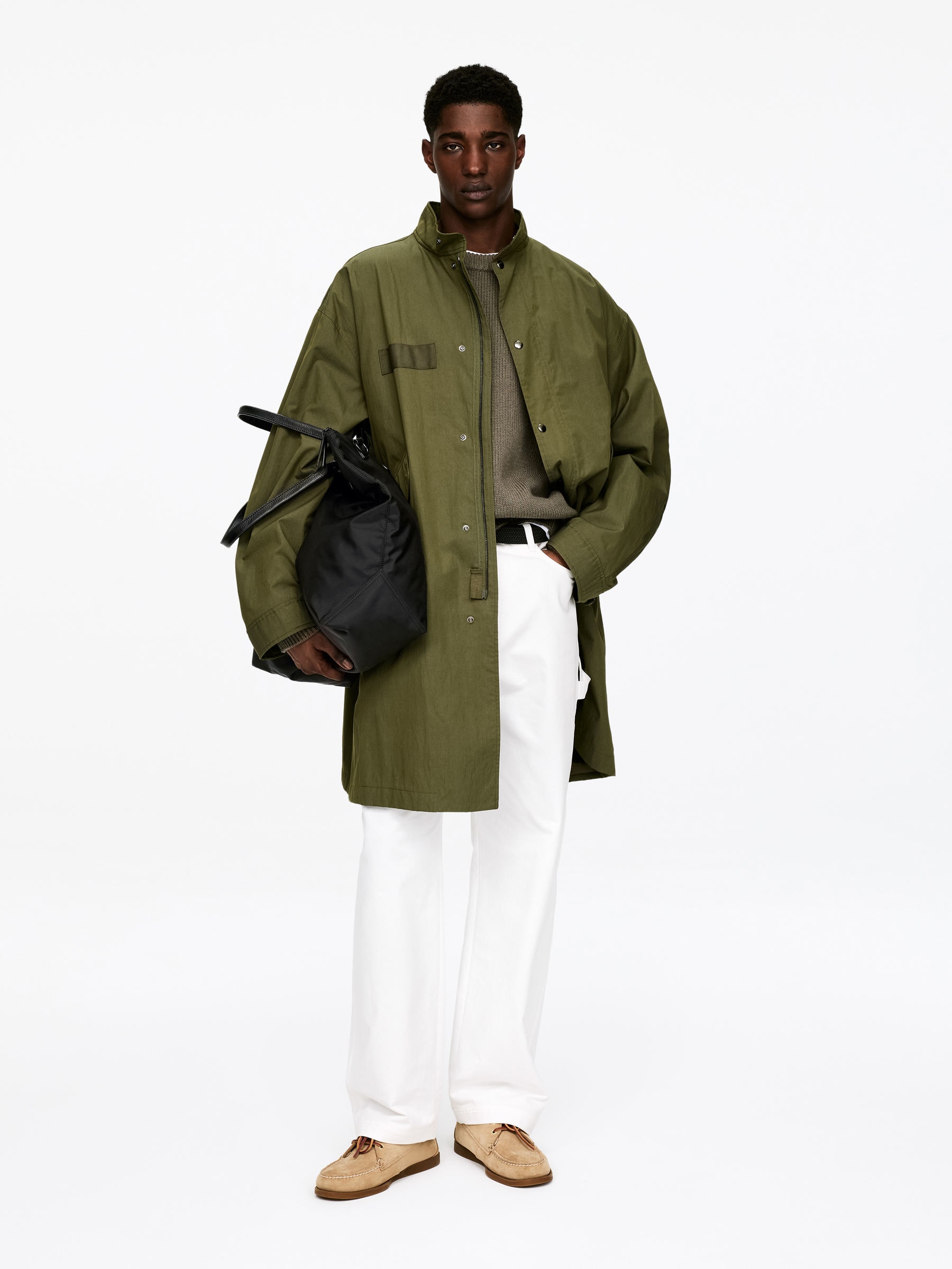 36-Hour Leather-Detailed Tote-#272627-17915