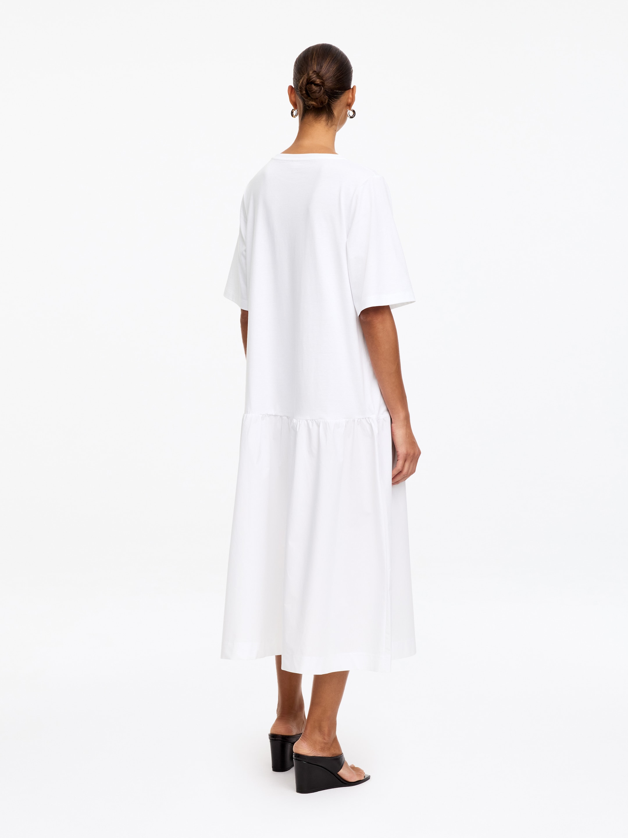 Midikleid mit V-Ausschnitt - Weiß - Regular Fit - Damen - StillMedia/Lookbook - 3